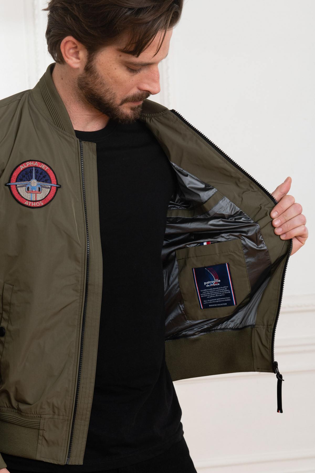 Patrouille de France khaki nylon bomber jacket - Image n°4