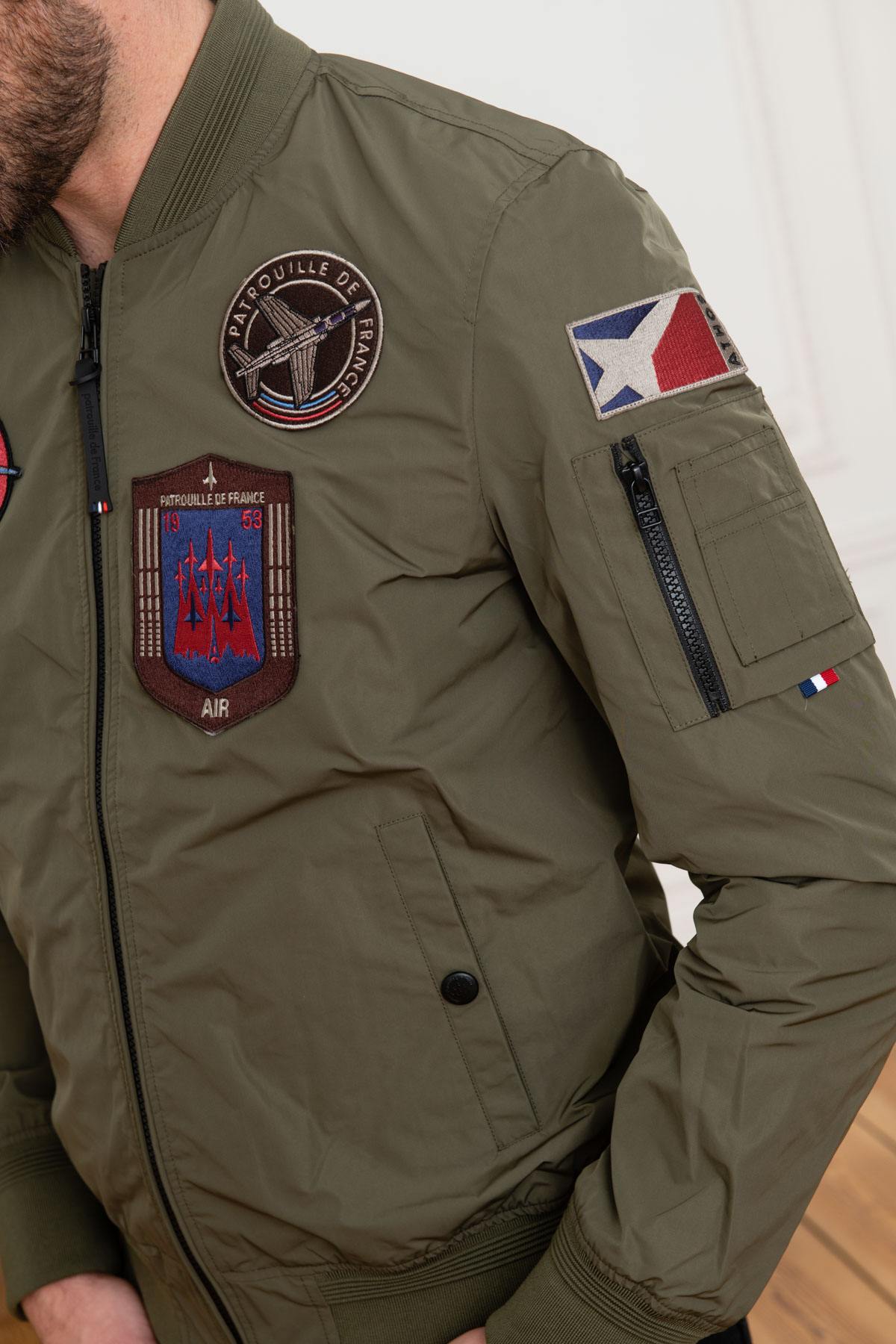 Patrouille de France khaki nylon bomber jacket - Image n°7