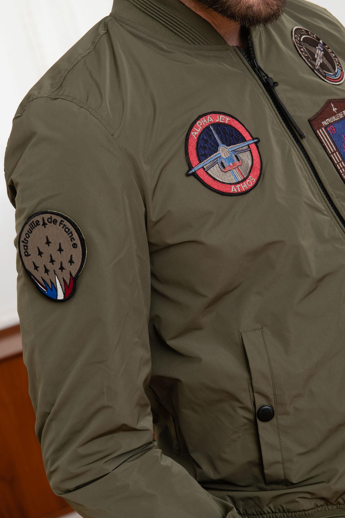 Patrouille de France khaki nylon bomber jacket - Image n°8