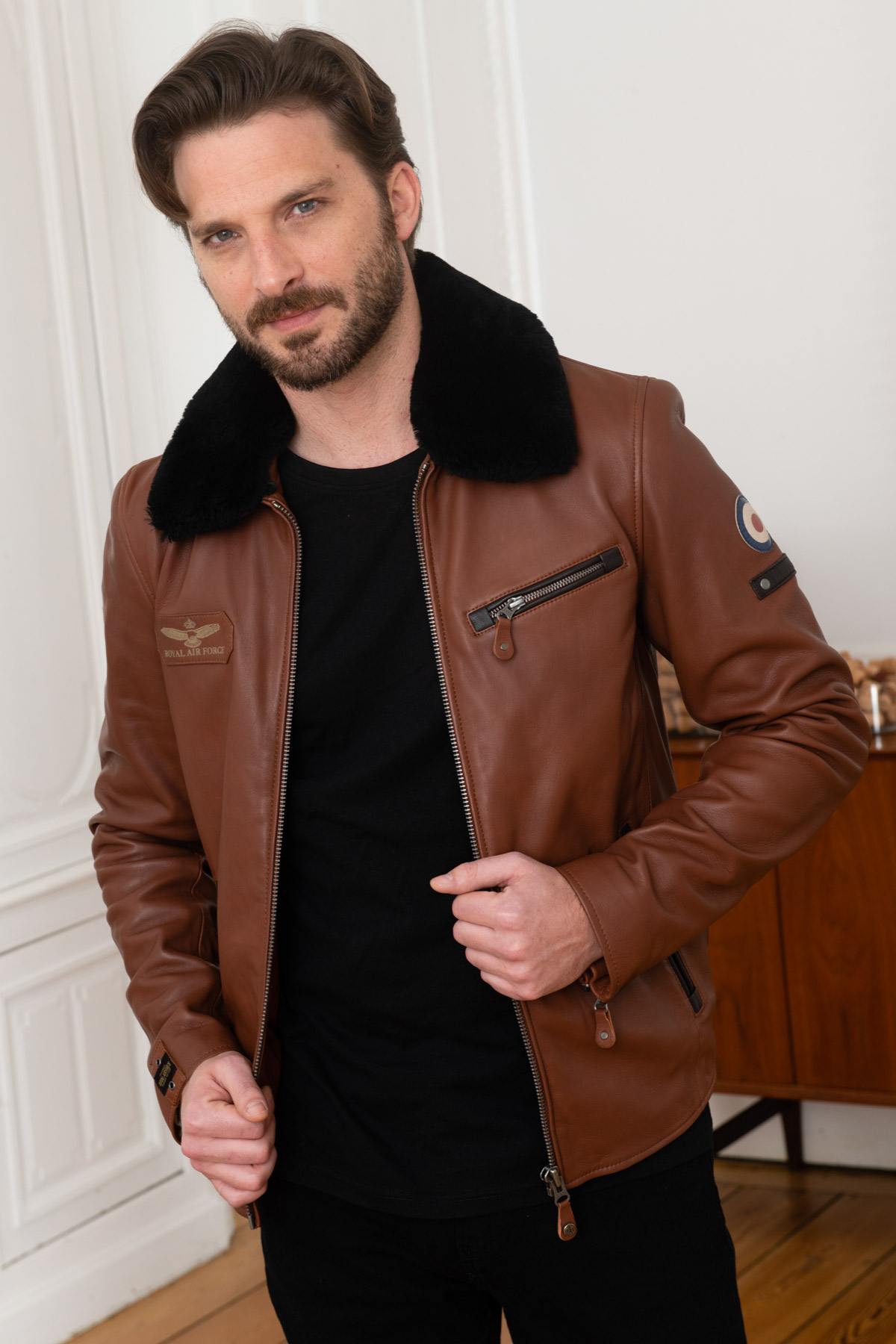 RAF jacket with removable fur collar - Image n°1