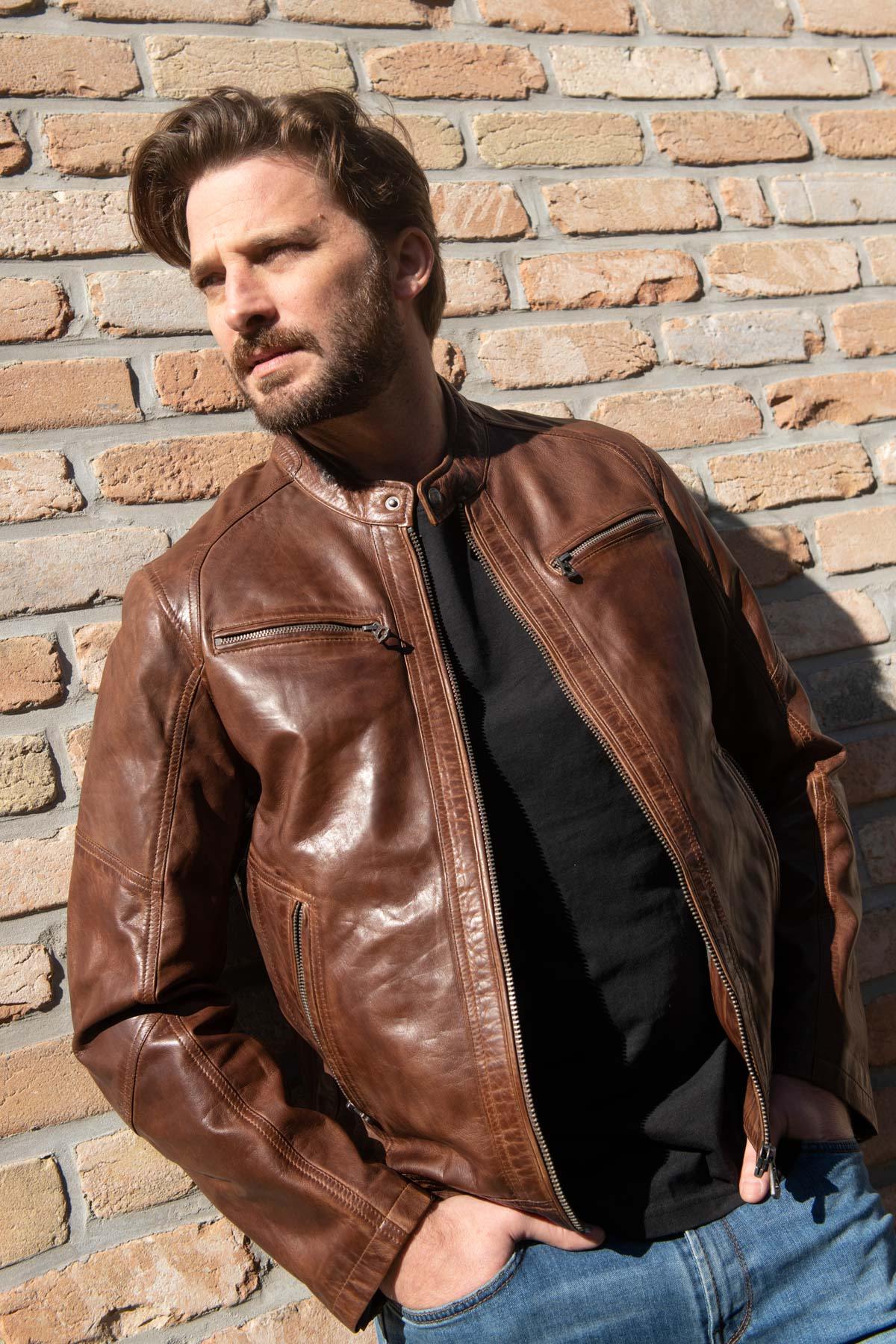 Bison sheep leather jacket - Image n°8