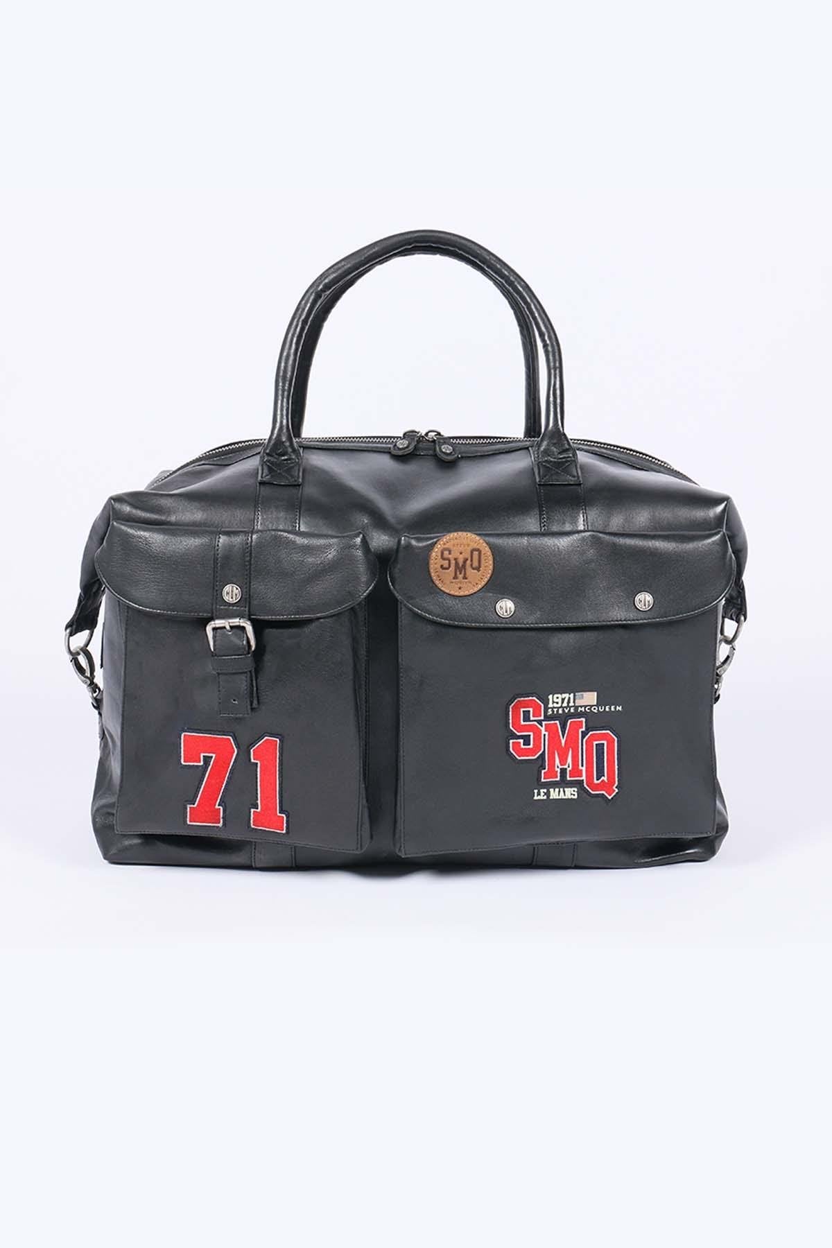 72H travel bag in sheepskin leather Black - Image n°1