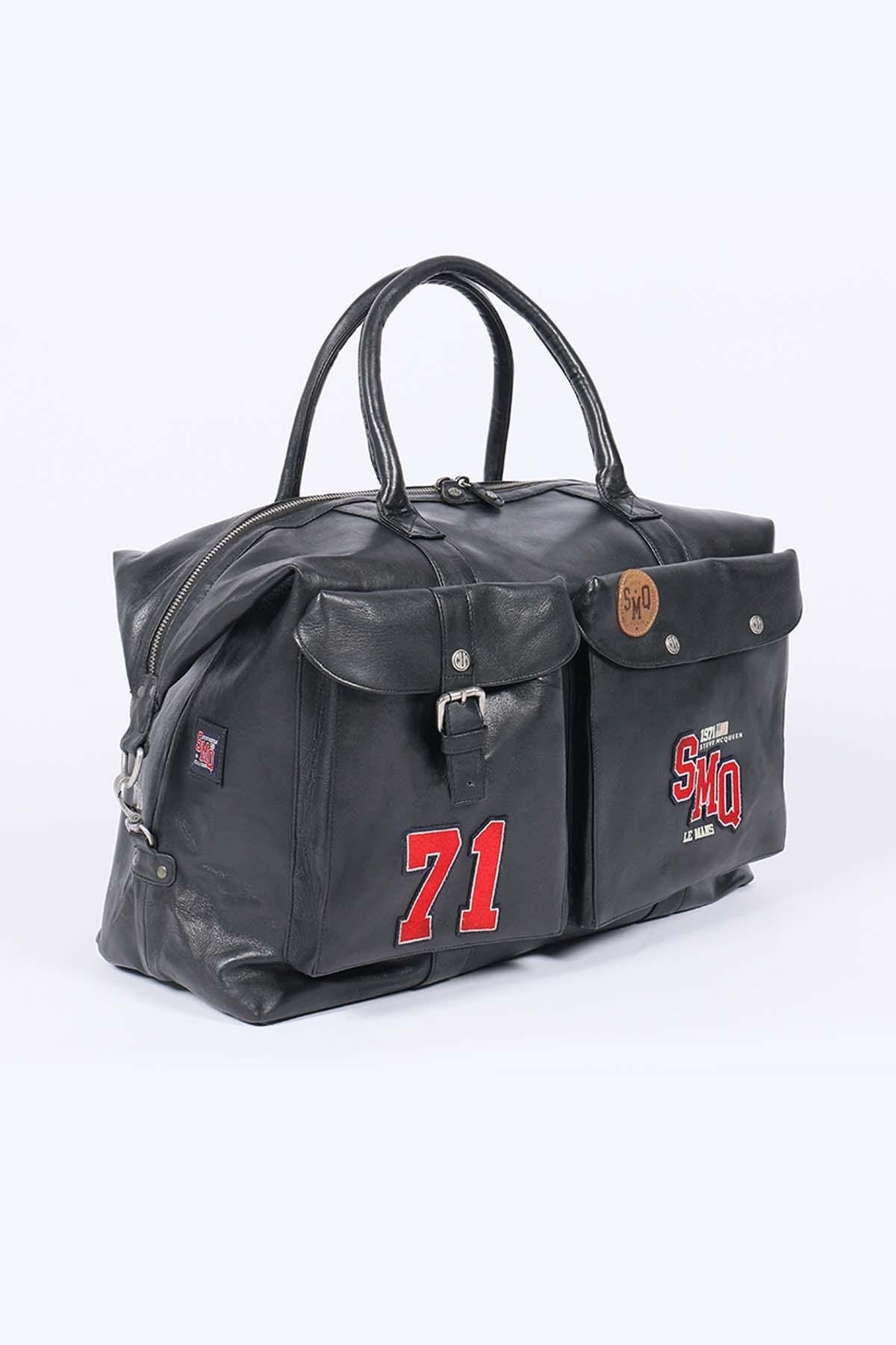 72H travel bag in sheepskin leather Black - Image n°2