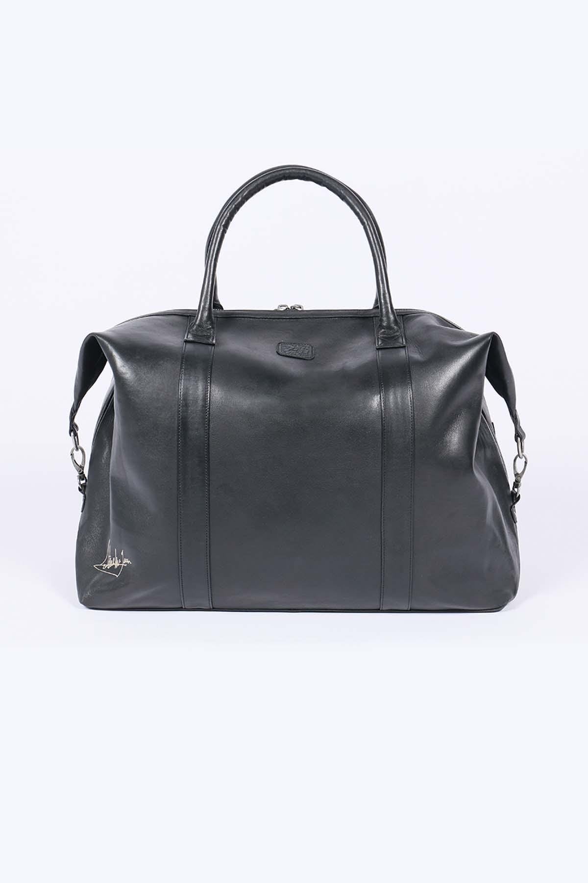 72H travel bag in sheepskin leather Black - Image n°3