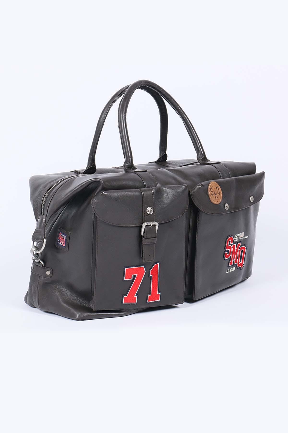 72H travel bag in sheepskin leather Dark brown - Image n°2