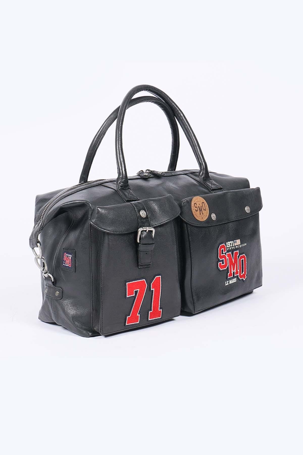 48H travel bag in sheepskin leather Black - Image n°2