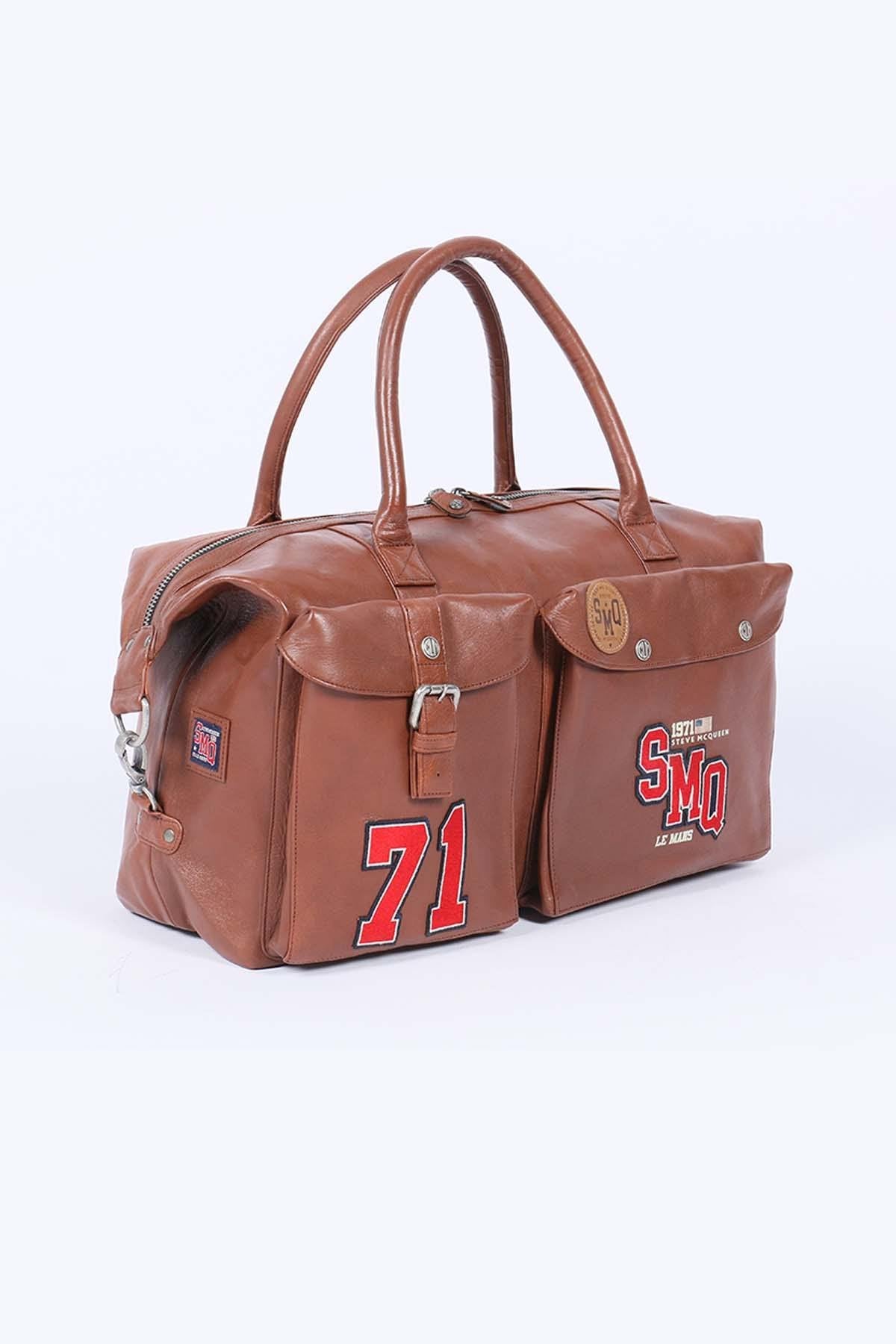 48H travel bag in tortoise sheep leather - Image n°2