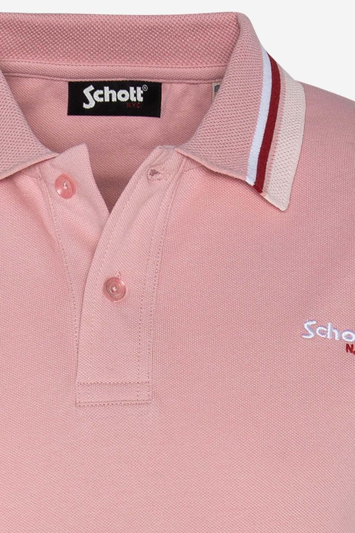 Men's pale pink polo shirt - Image n°2