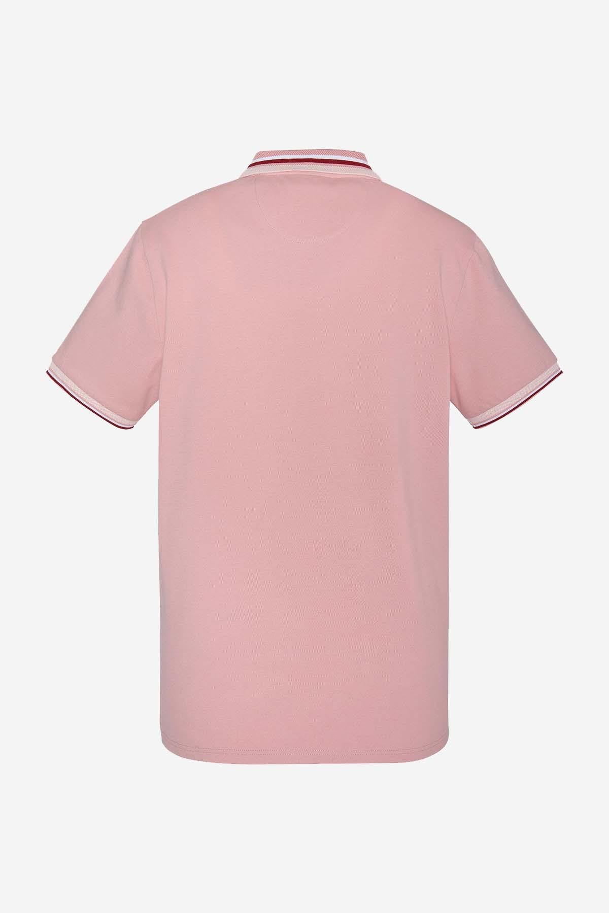 Men's pale pink polo shirt - Image n°3