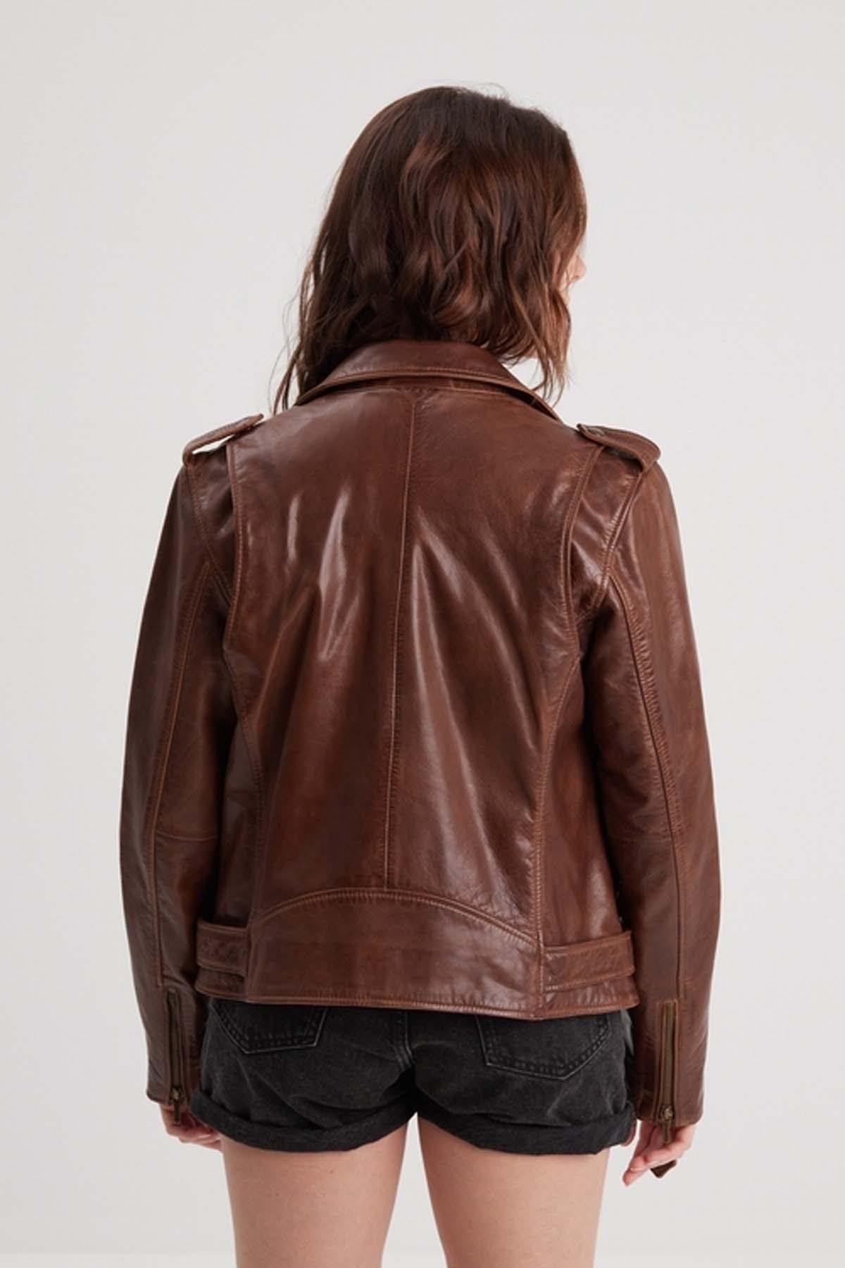 Vintage perfecto style lambskin jacket - Image n°2