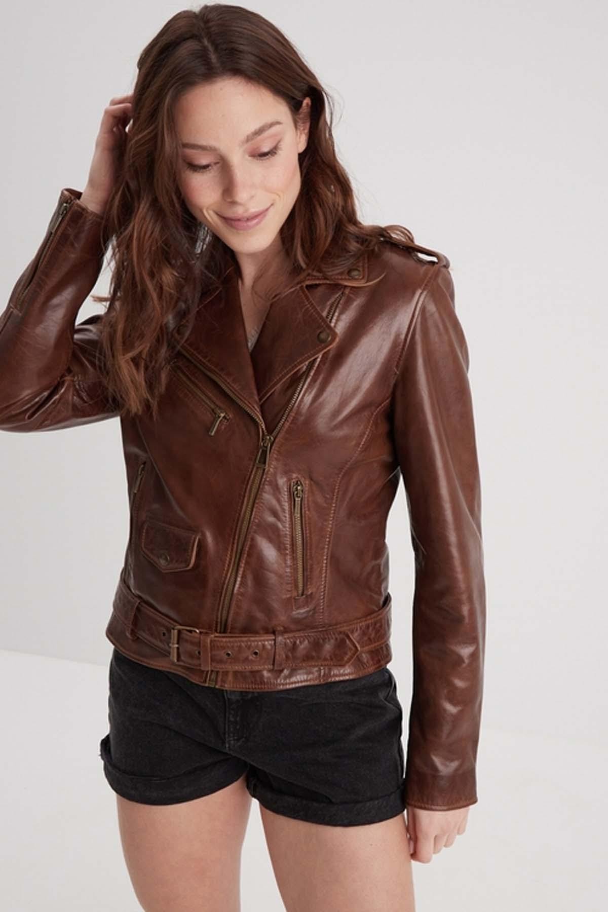 Vintage perfecto style lambskin jacket - Image n°1