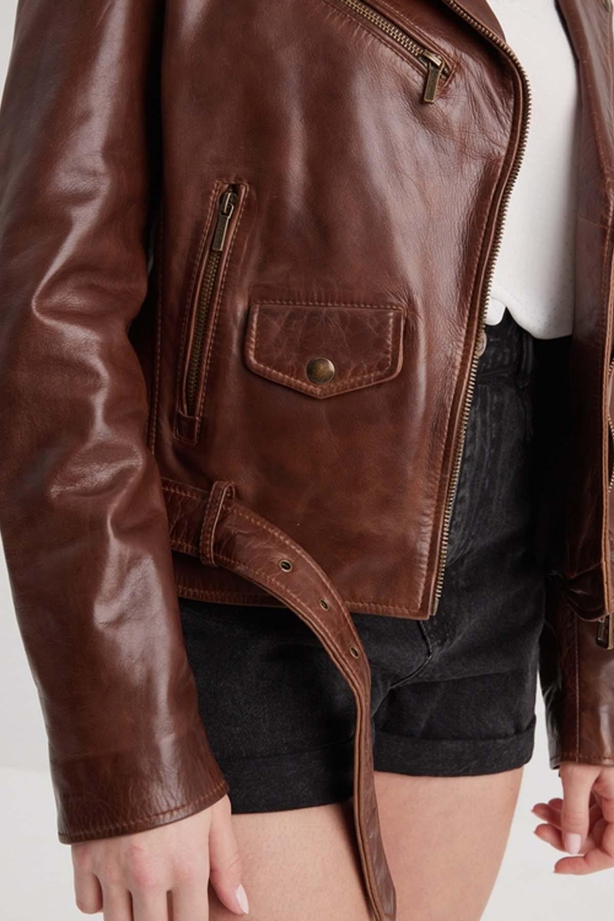 Vintage Biker style lambskin jacket - Image n°3