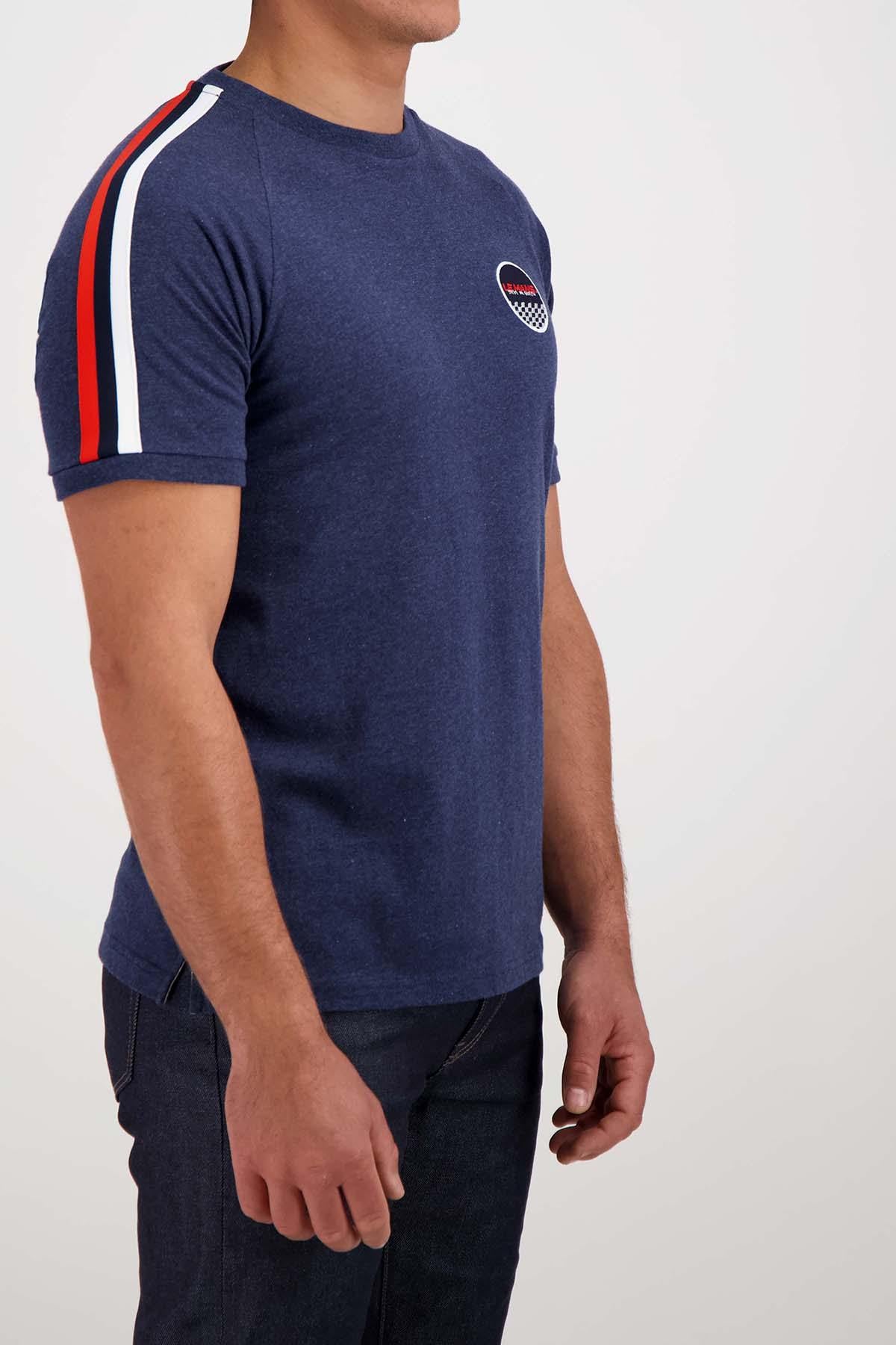 Blue t-shirt with McQueen Le Mans racing stripes - Image n°4