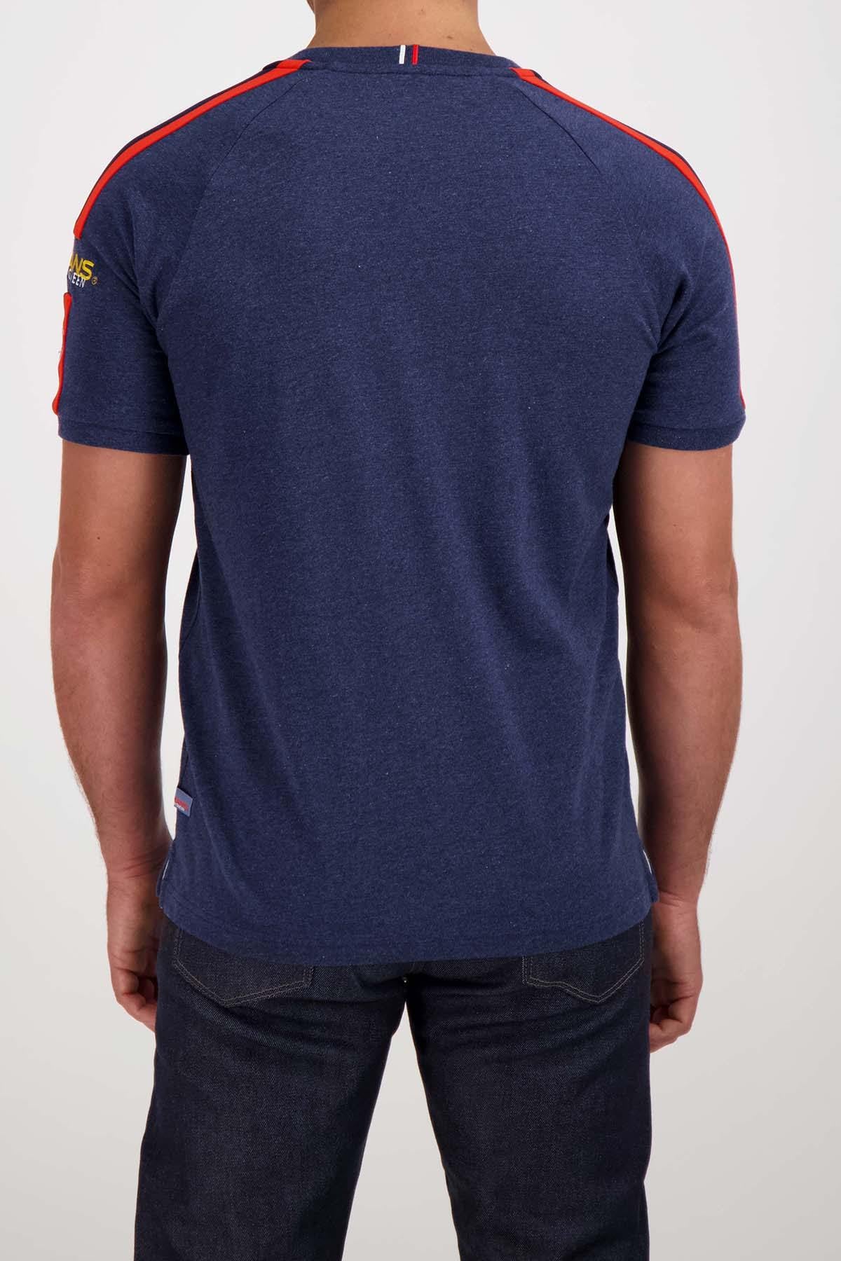 Blue t-shirt with McQueen Le Mans racing stripes - Image n°5