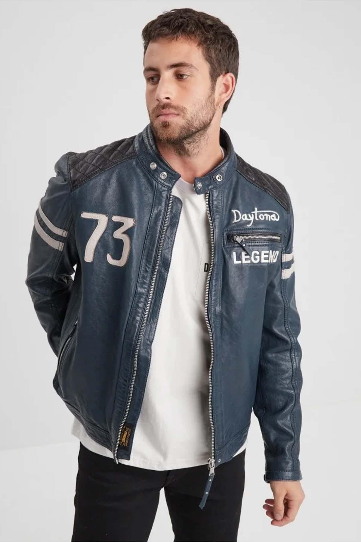 Retro racing jacket with removable hood - Image n°4