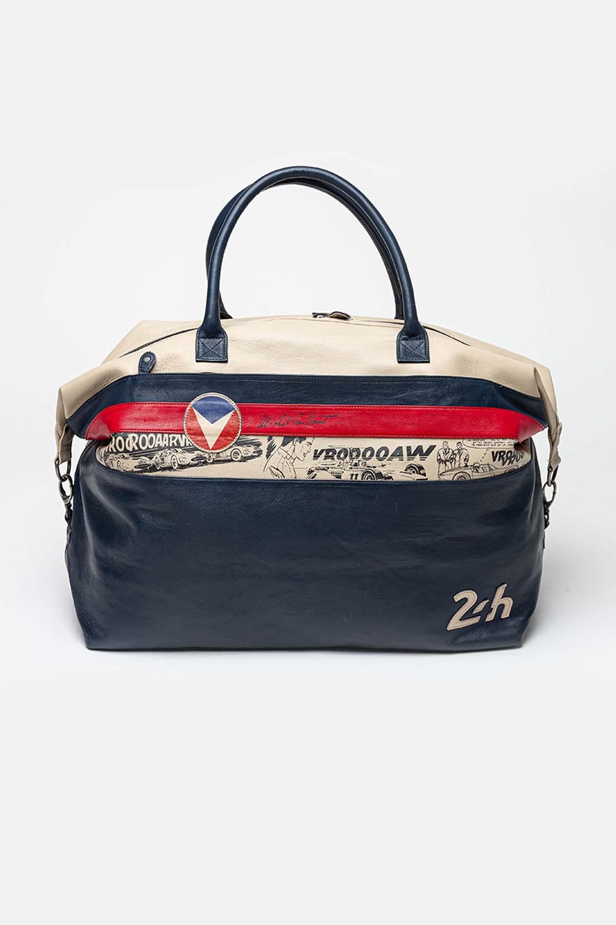 Large dark blue Michel Vaillant travel bag - Image n°1