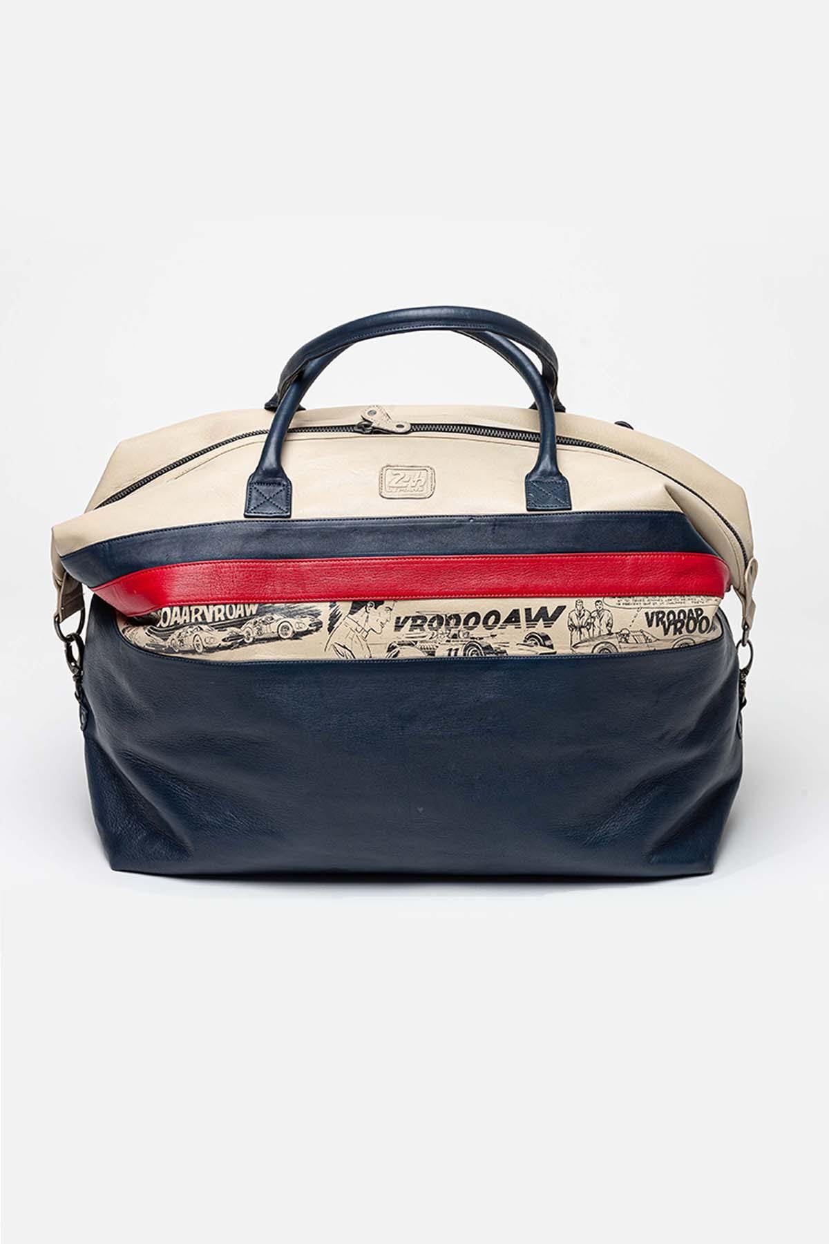 Large dark blue Michel Vaillant travel bag - Image n°4