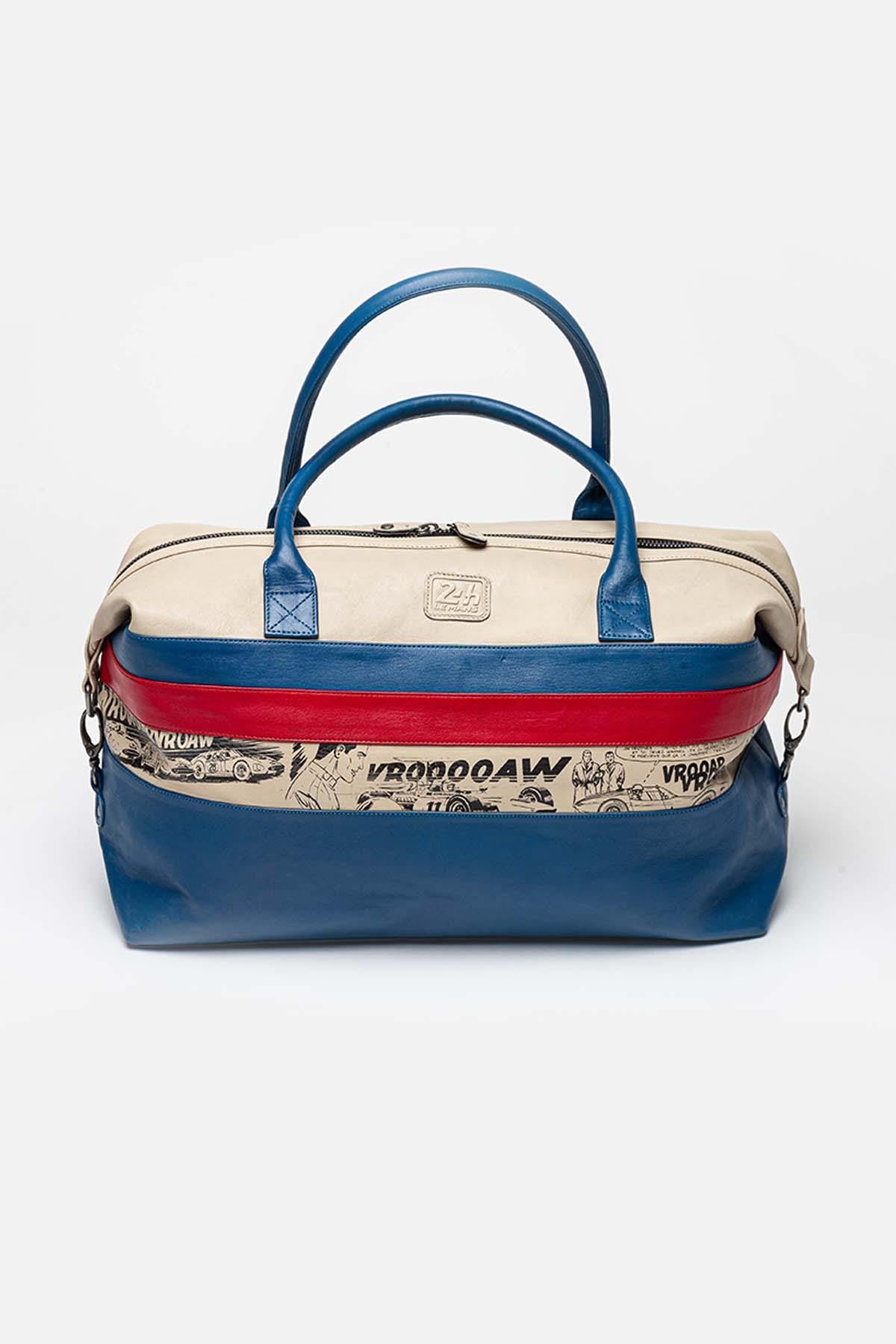 Michel Vaillant blue leather travel bag - Image n°2