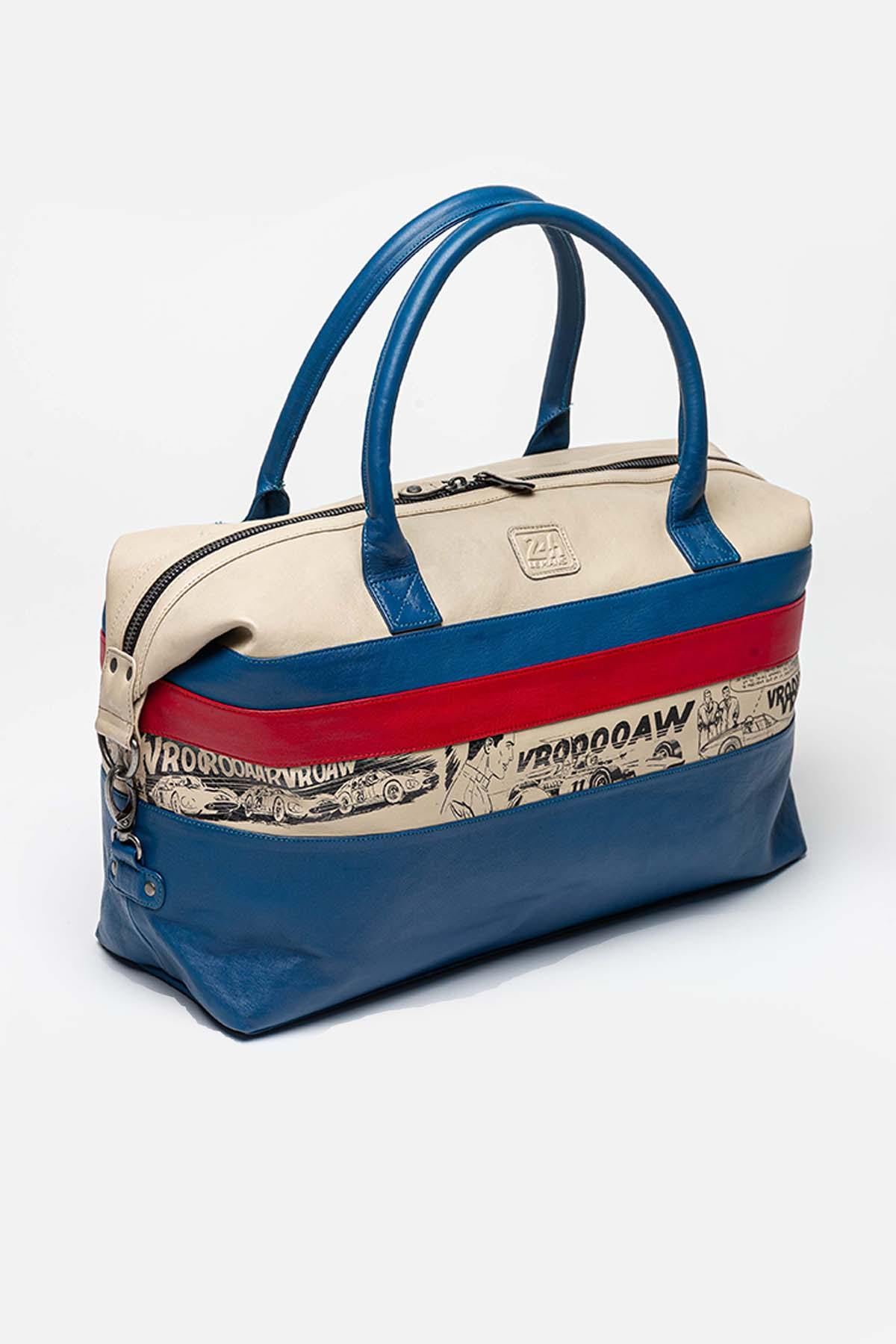 Michel Vaillant blue leather travel bag - Image n°3