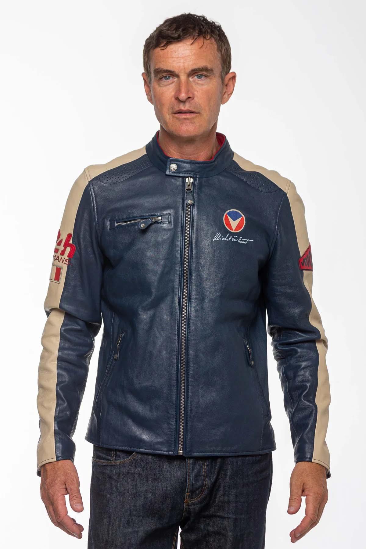 Michel Vaillant blue genuine leather jacket - Image n°3