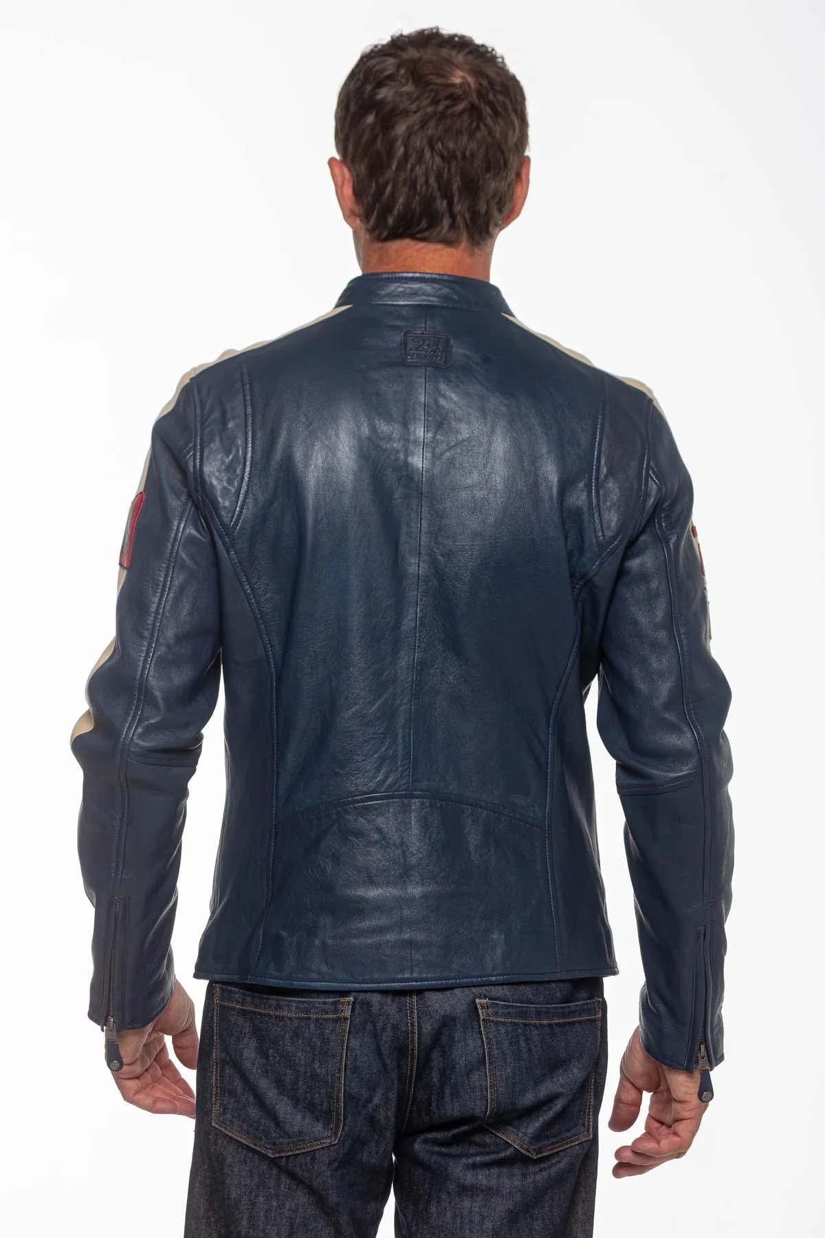 Michel Vaillant blue genuine leather jacket - Image n°6