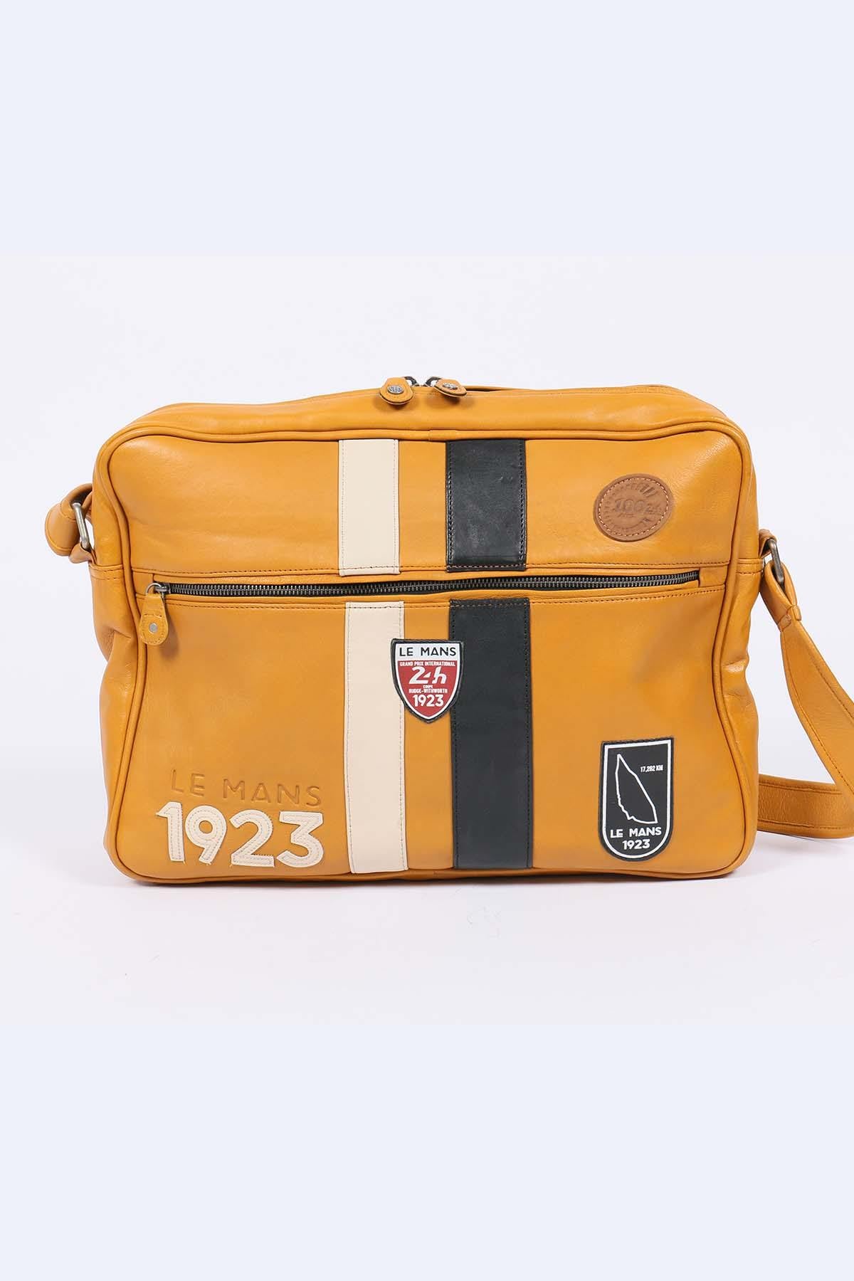 Yellow leather bag Le Mans 1923 - Image n°4