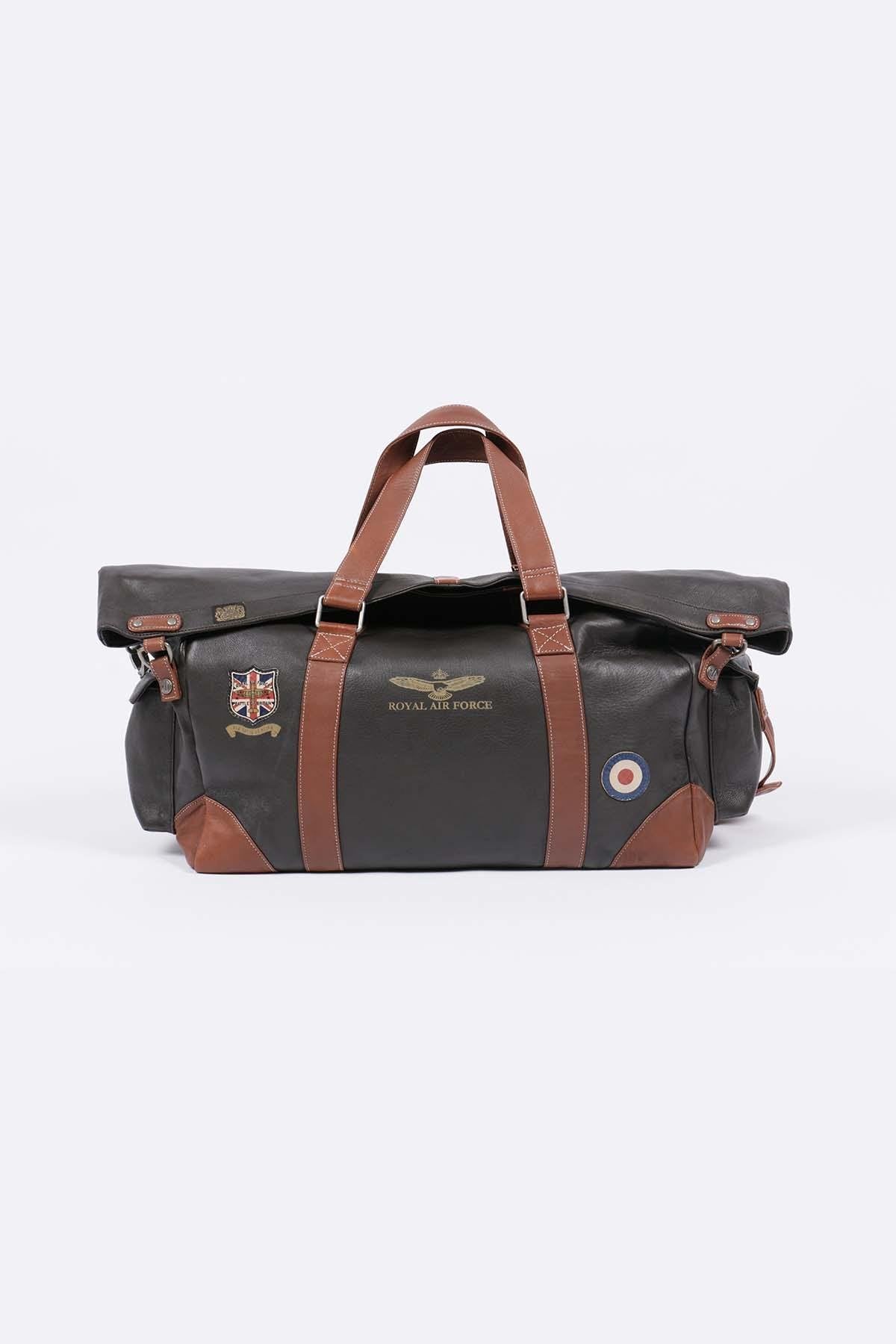 72h travel bag in dark brown leather - Image n°1