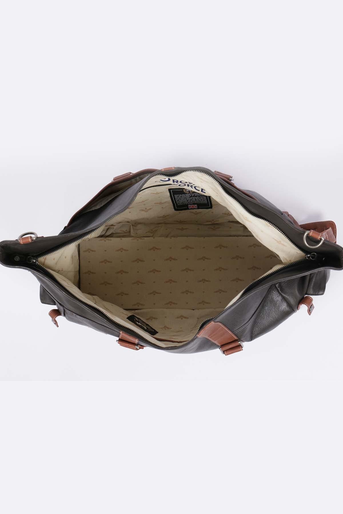 72h travel bag in dark brown leather - Image n°3