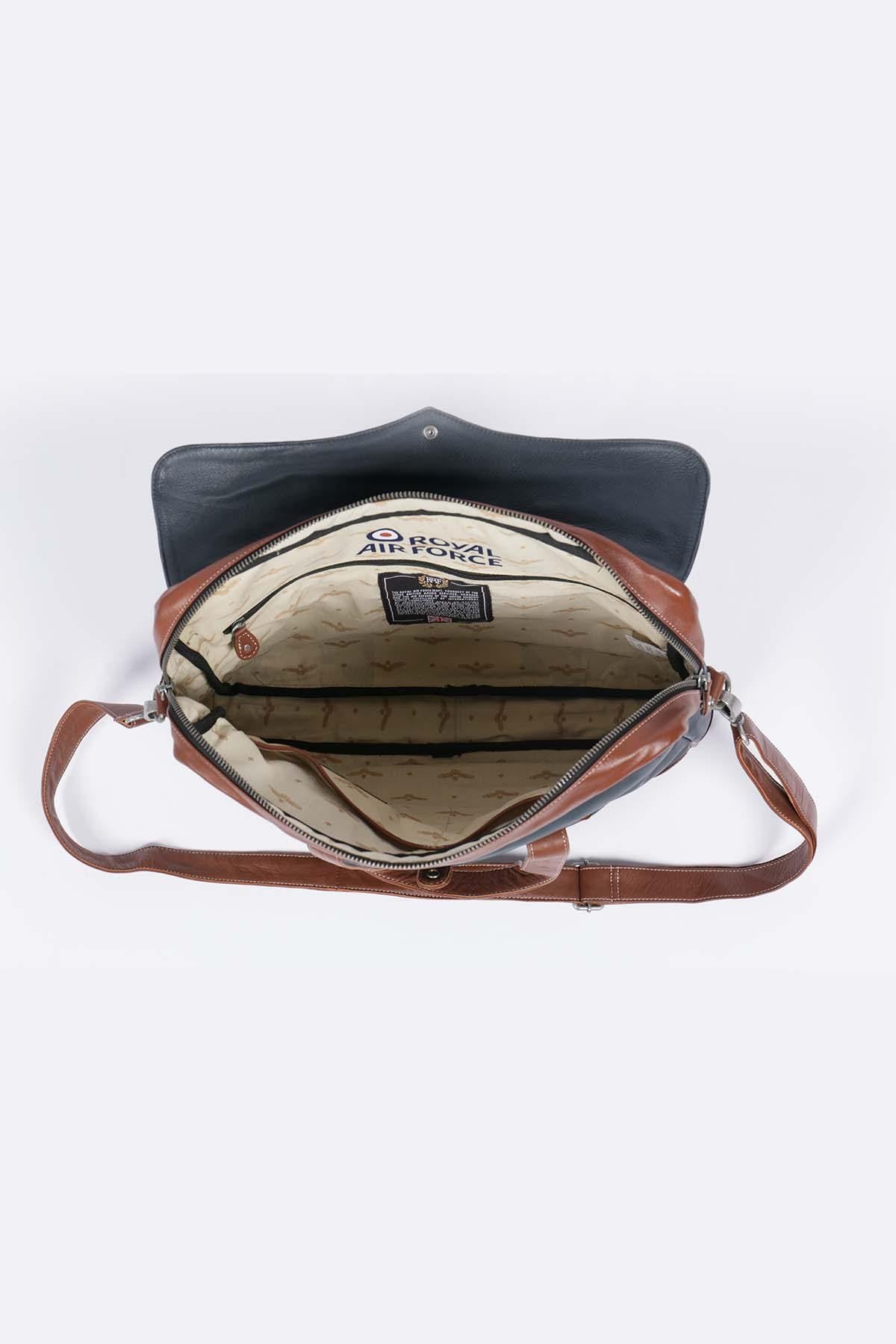 Navy Sheepskin Leather Shoulder Bag - Image n°5