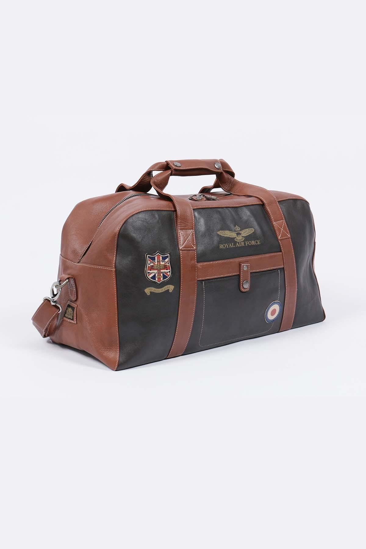 48h travel bag in dark brown leather - Image n°2