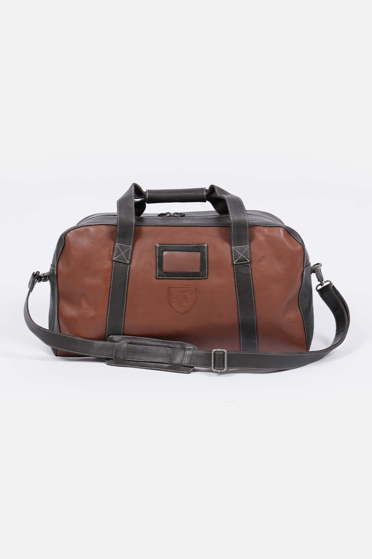 48h travel bag in tortoise leather - Image n°3