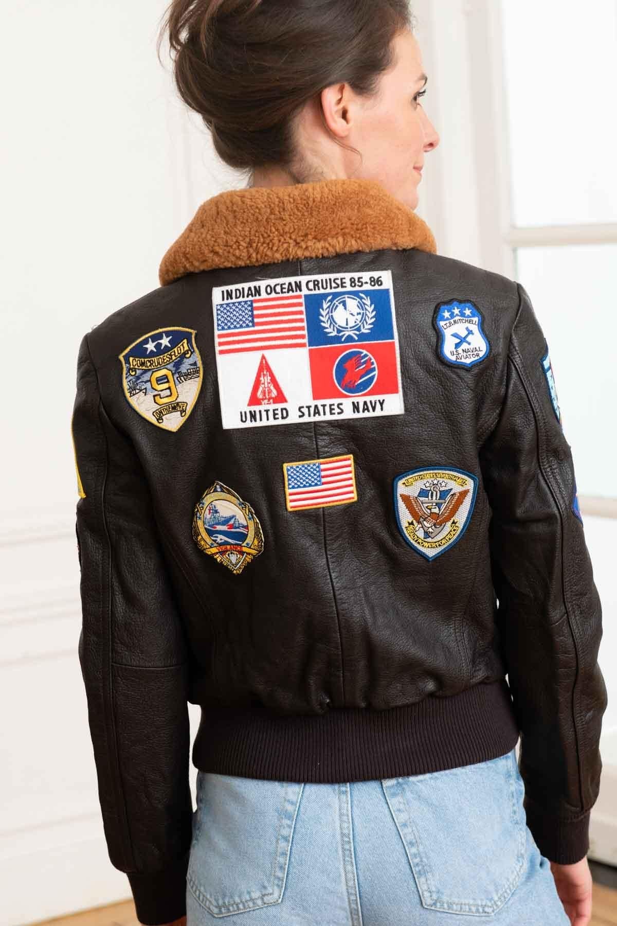 Women's Top Gun® Leather Pilot Jacket - Image n°2