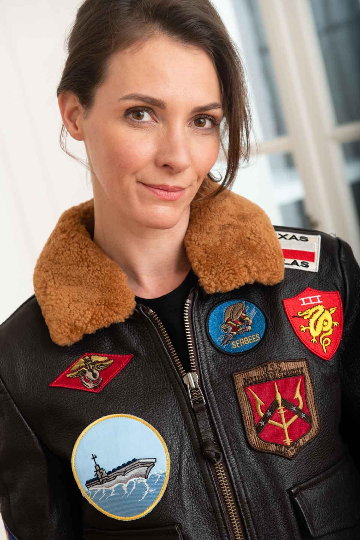 Women's Top Gun® Leather Pilot Jacket - Image n°8