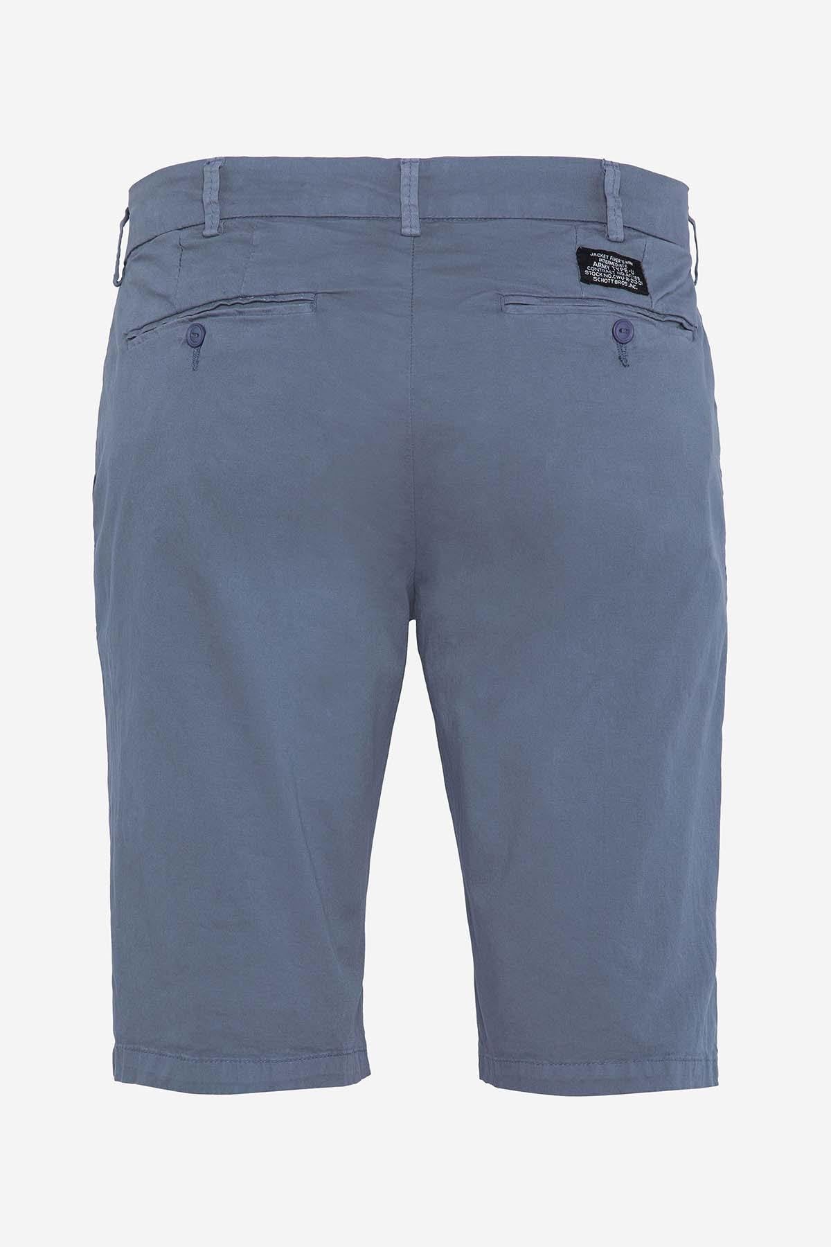 Blue chino shorts for men - Image n°2