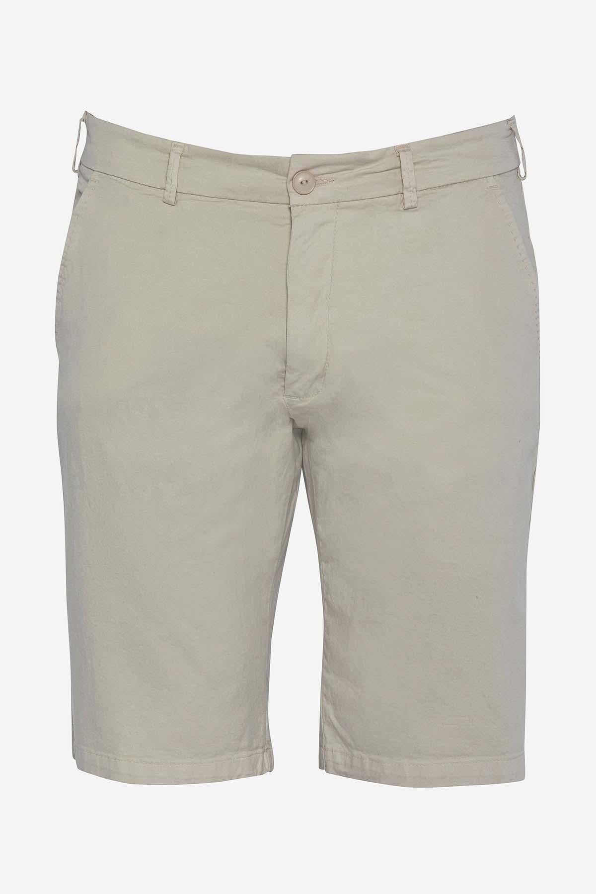 Men's beige chino shorts - Image n°4