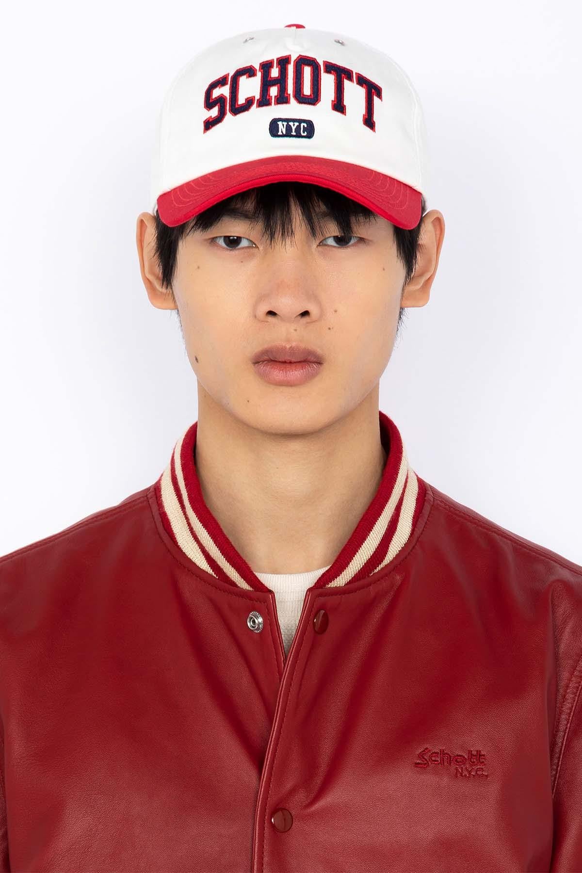 Full red varsity leather jacket - Image n°4