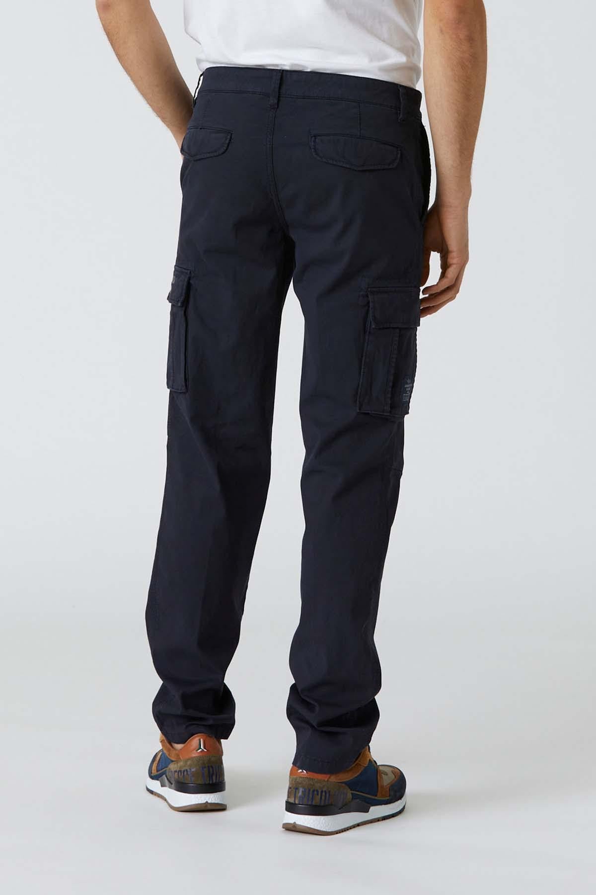 Dark blue cargo aviator pants - Image n°2