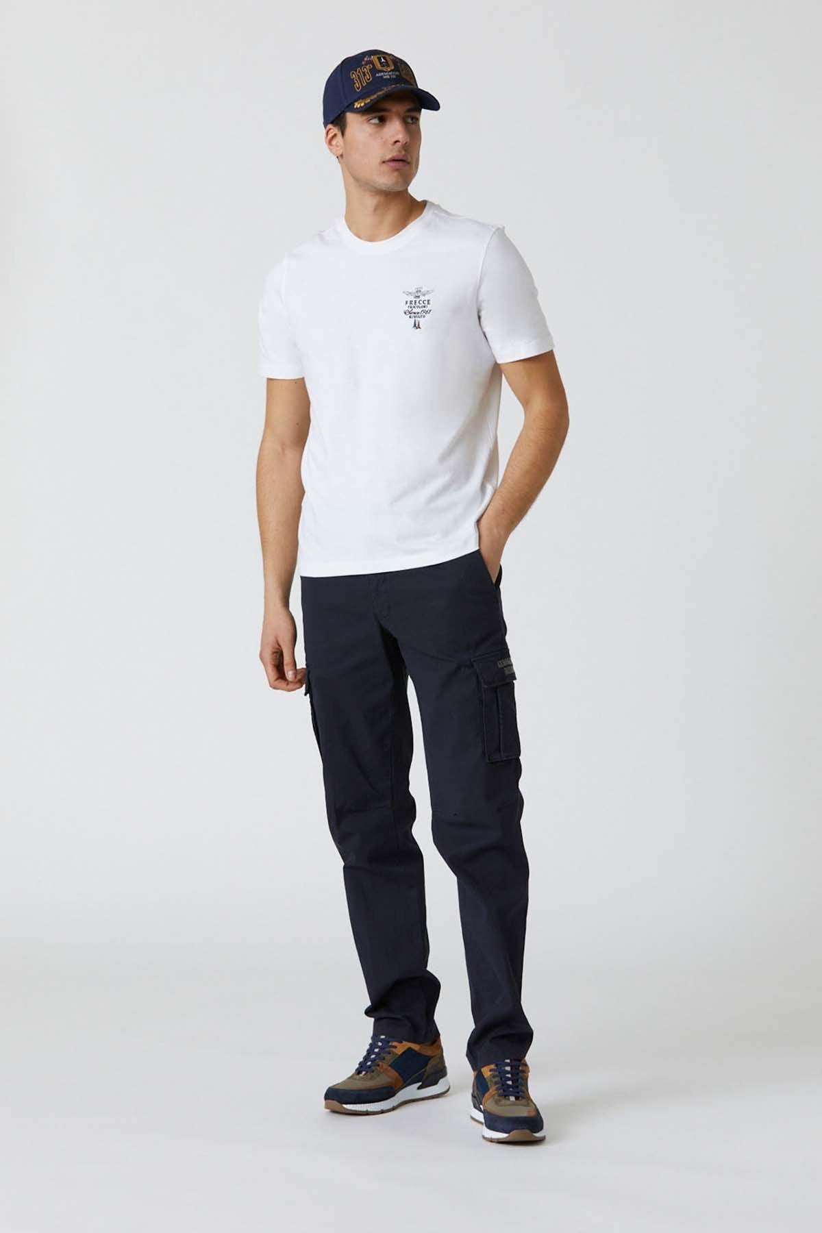 Dark blue cargo aviator pants - Image n°3