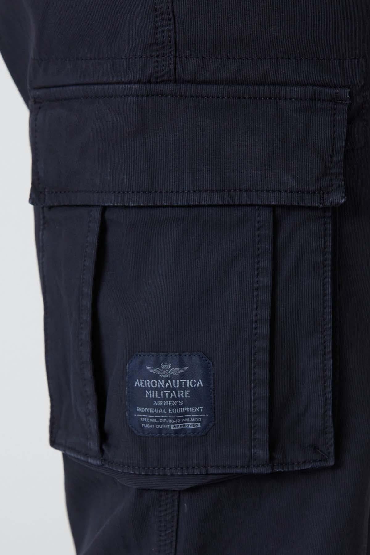 Dark blue cargo aviator pants - Image n°6