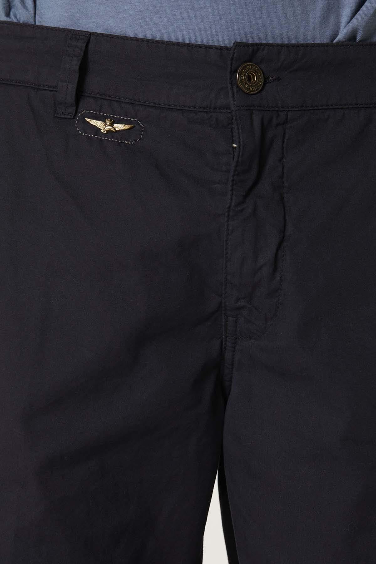 Navy blue military Bermuda shorts - Image n°4