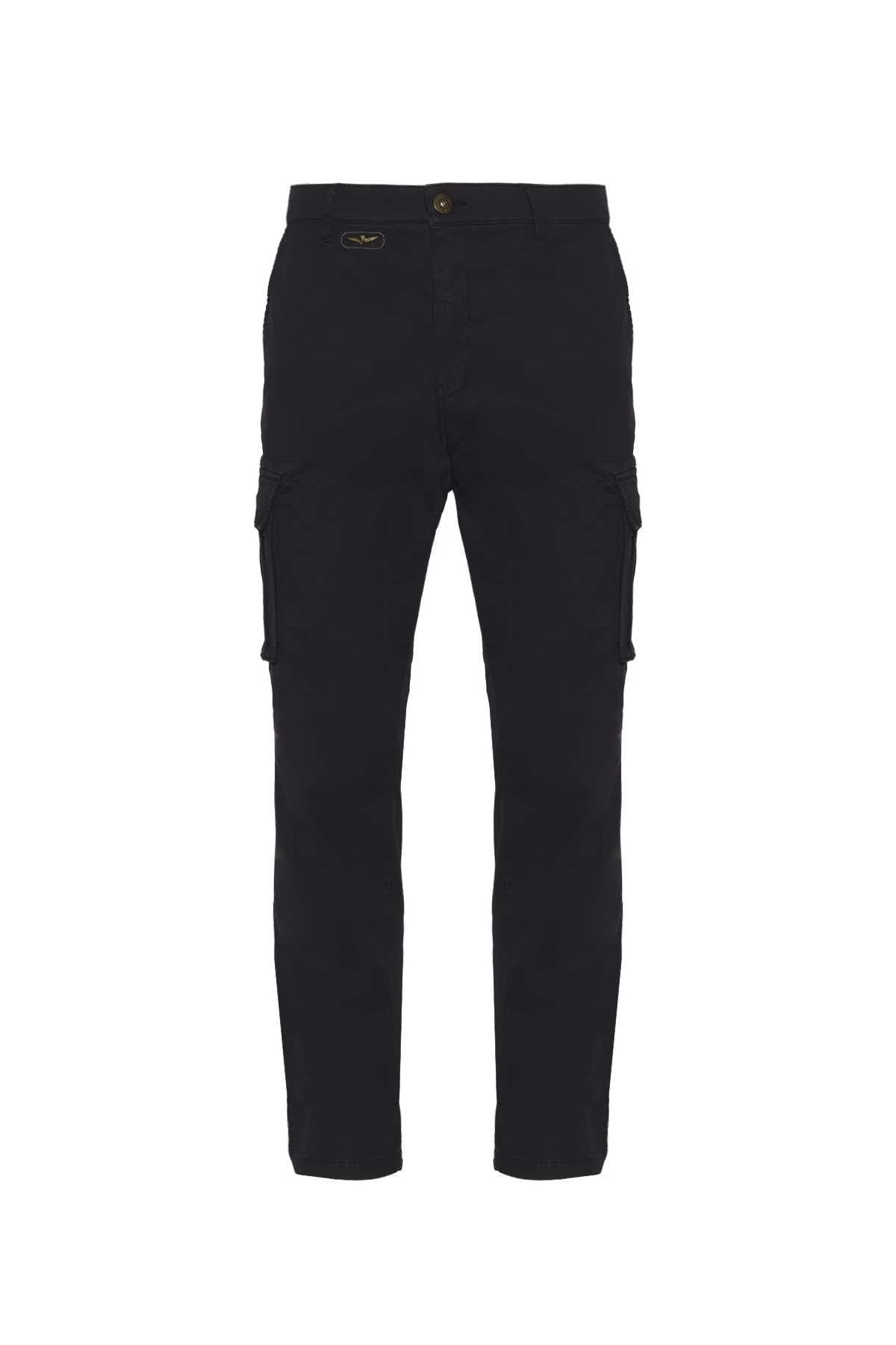 Dark blue cargo aviator pants - Image n°7