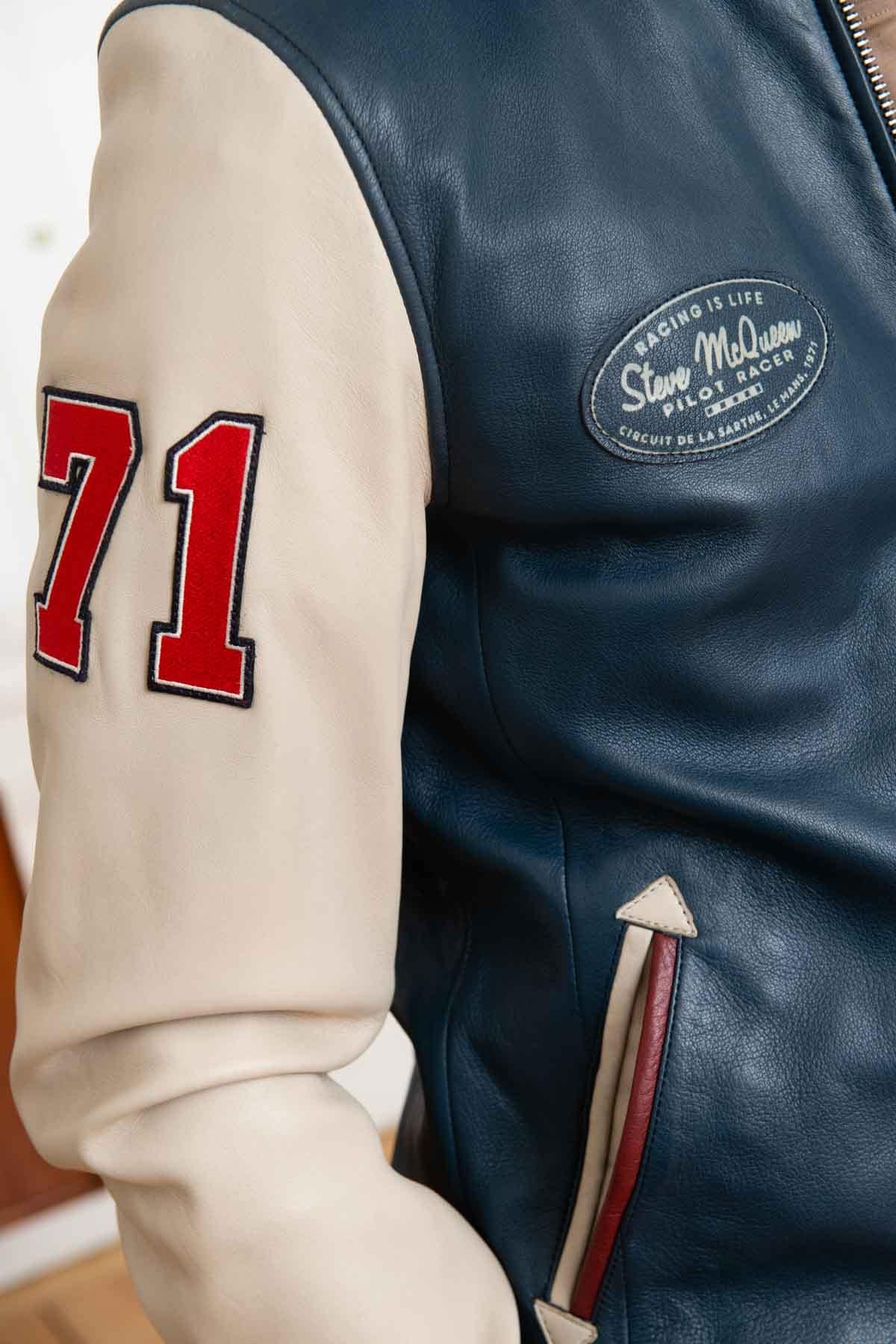 Blue varsity teddy Steve McQueen Le Mans - Image n°10