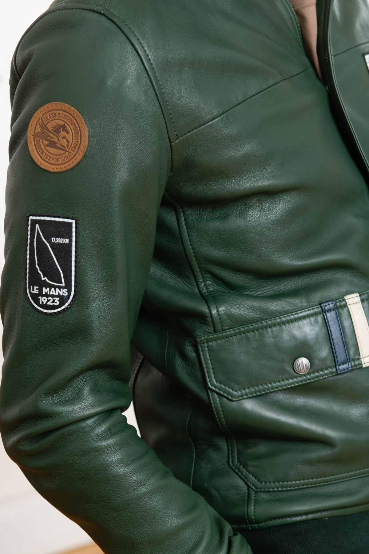 Le Mans 1923 green leather jacket - Image n°7