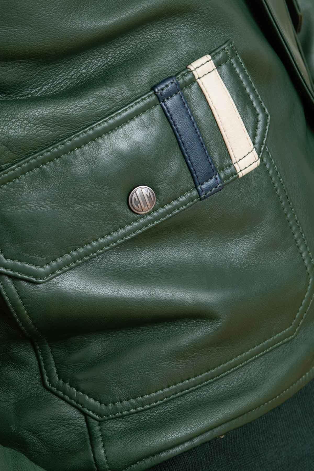 Le Mans 1923 green leather jacket - Image n°9