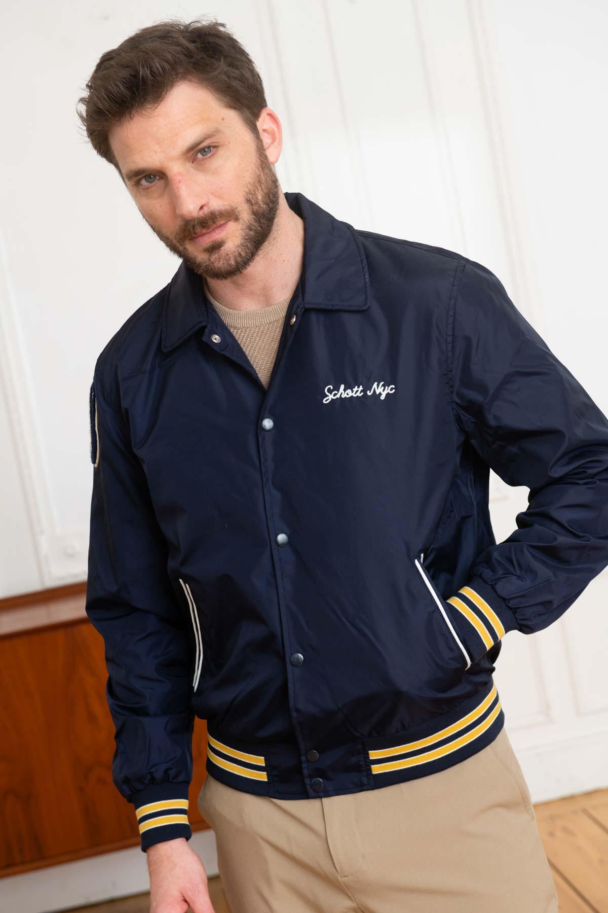 Blue varsity style jacket - Image n°4