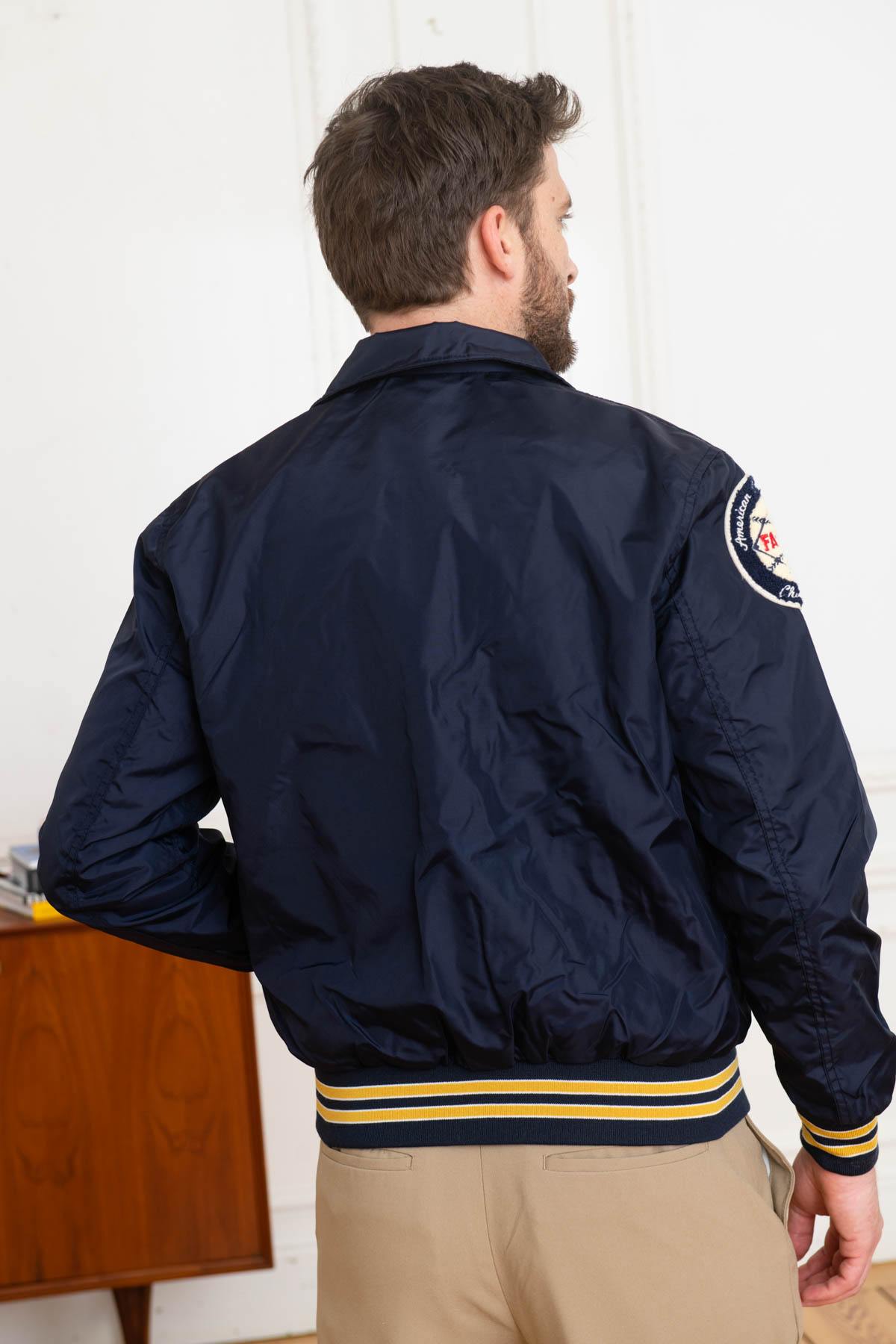 Blue varsity style jacket - Image n°6