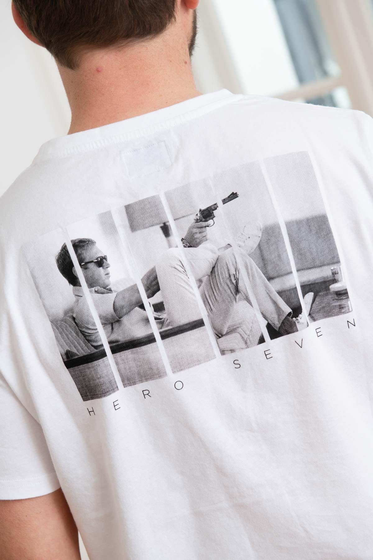 Steve McQueen Printed T-Shirt White - Image n°2