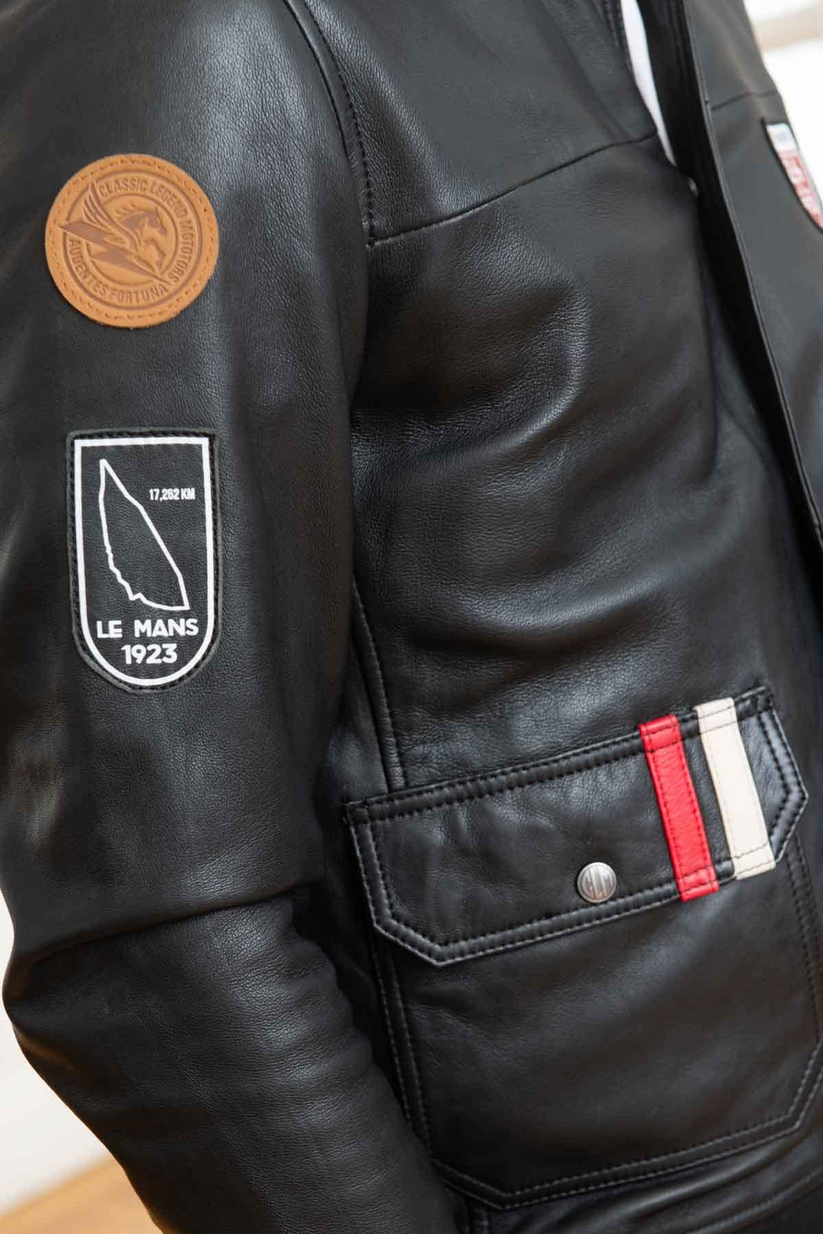 Le Mans 1923 black leather jacket - Image n°9