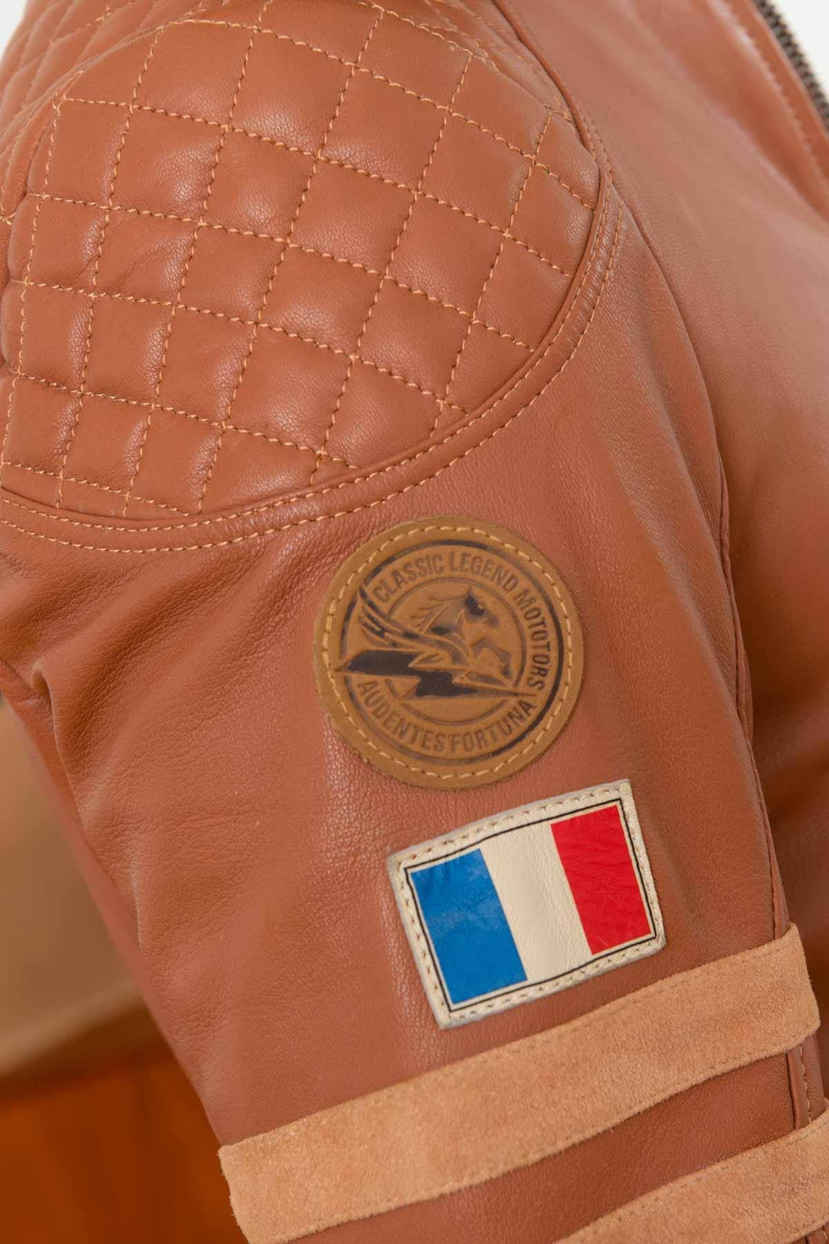 24h Le Mans cognac leather jacket - Image n°11