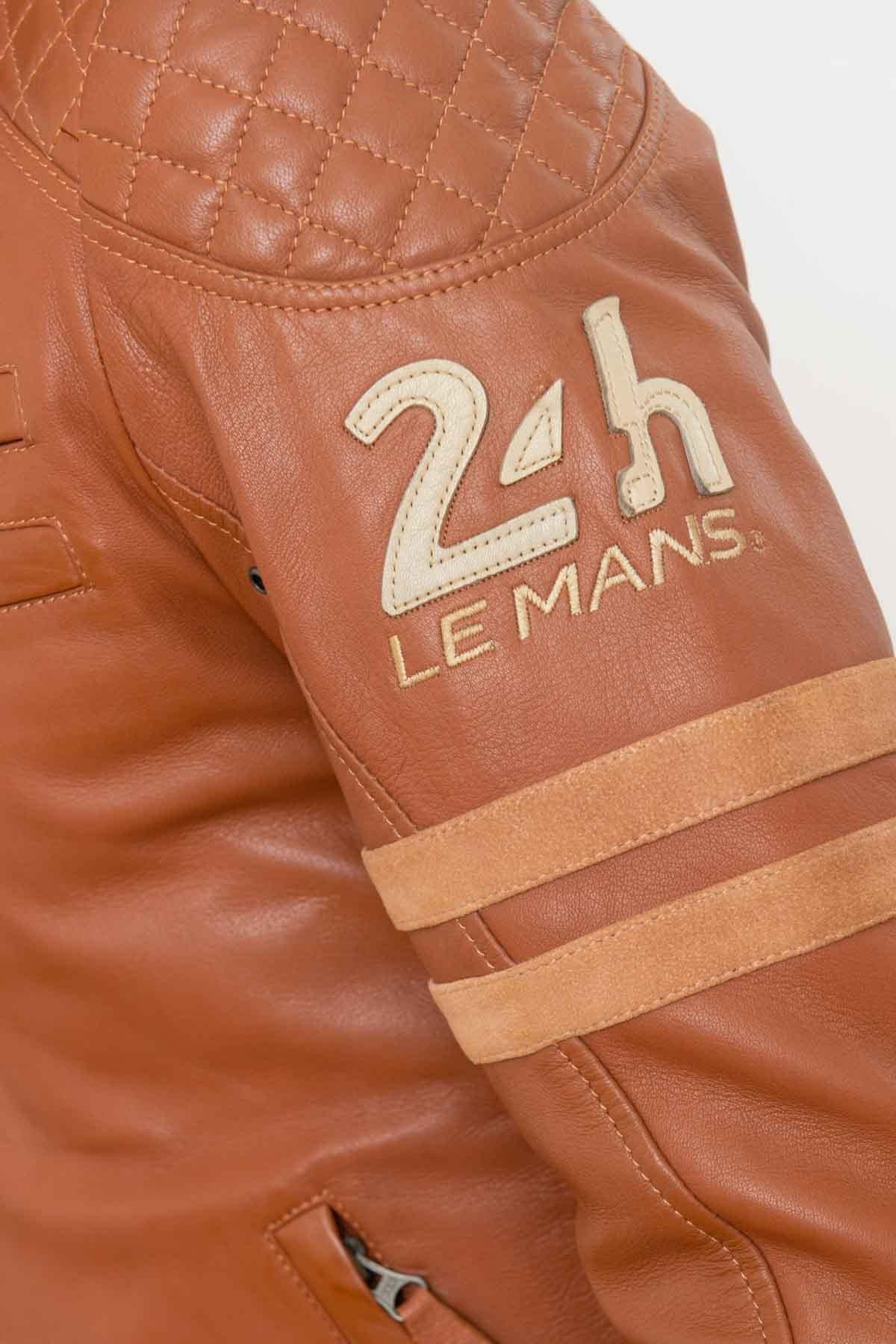 24h Le Mans cognac leather jacket - Image n°10